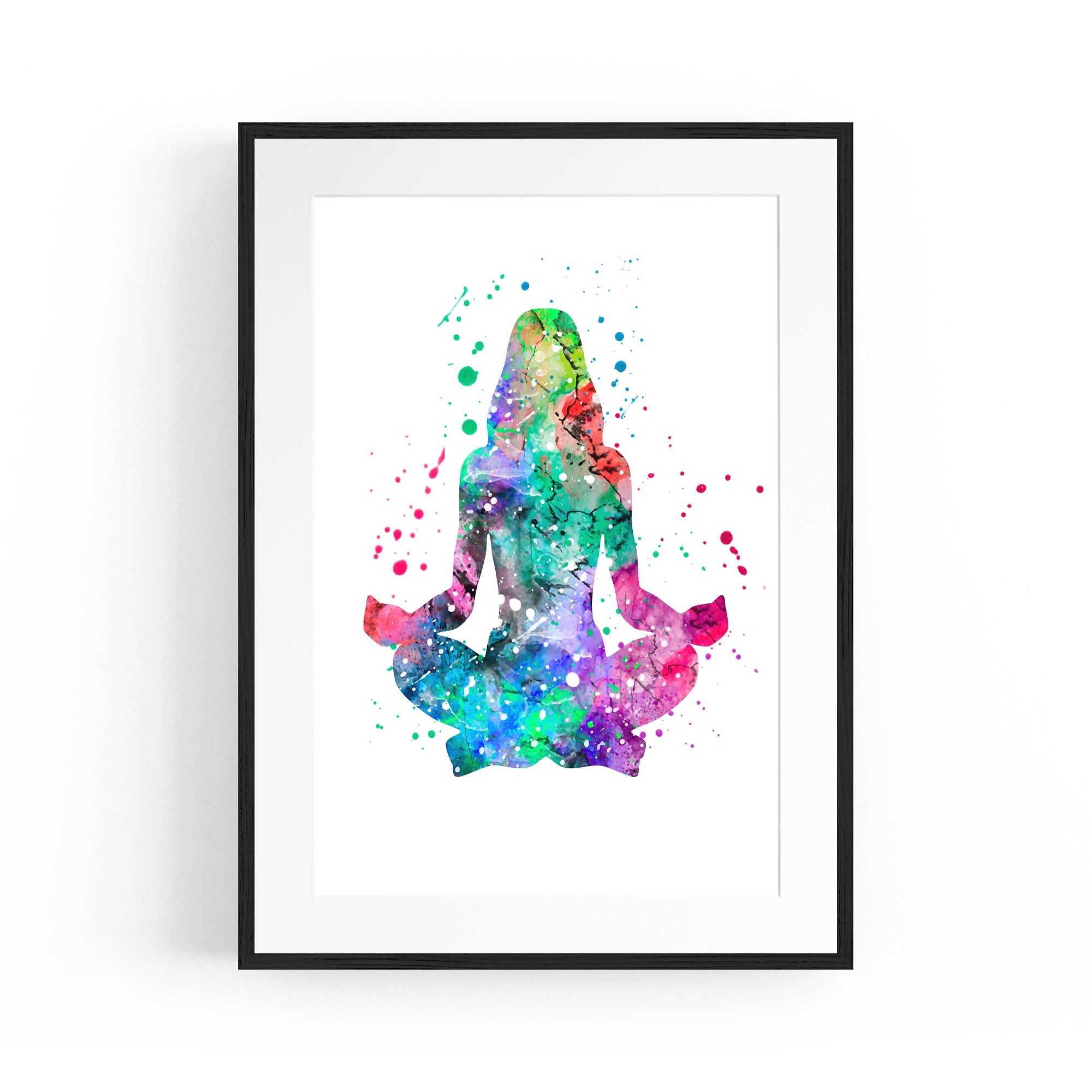 Watercolour Yoga Pose Studio Gift Wall Art