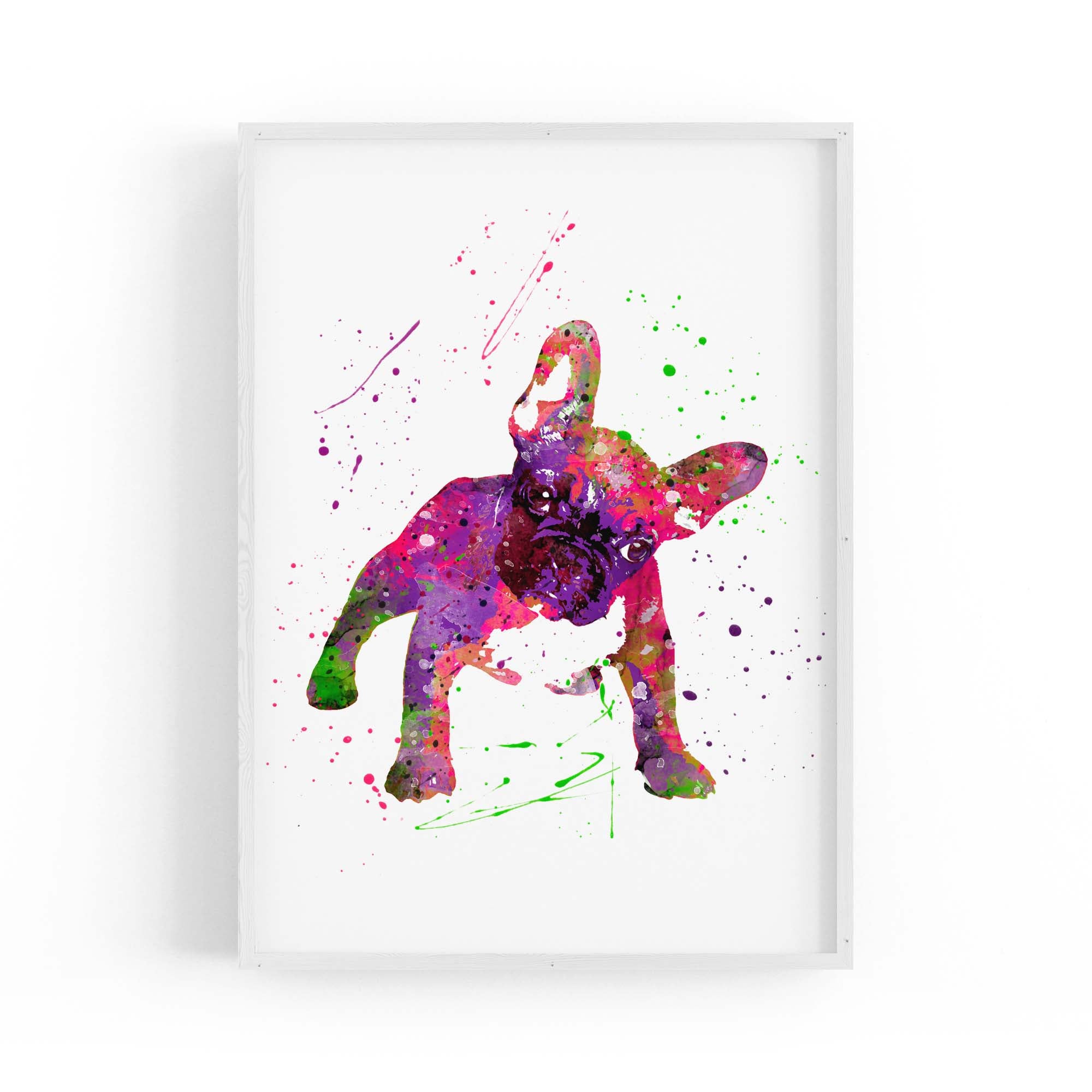 Watercolour Boston Terrier Dog Wall Art