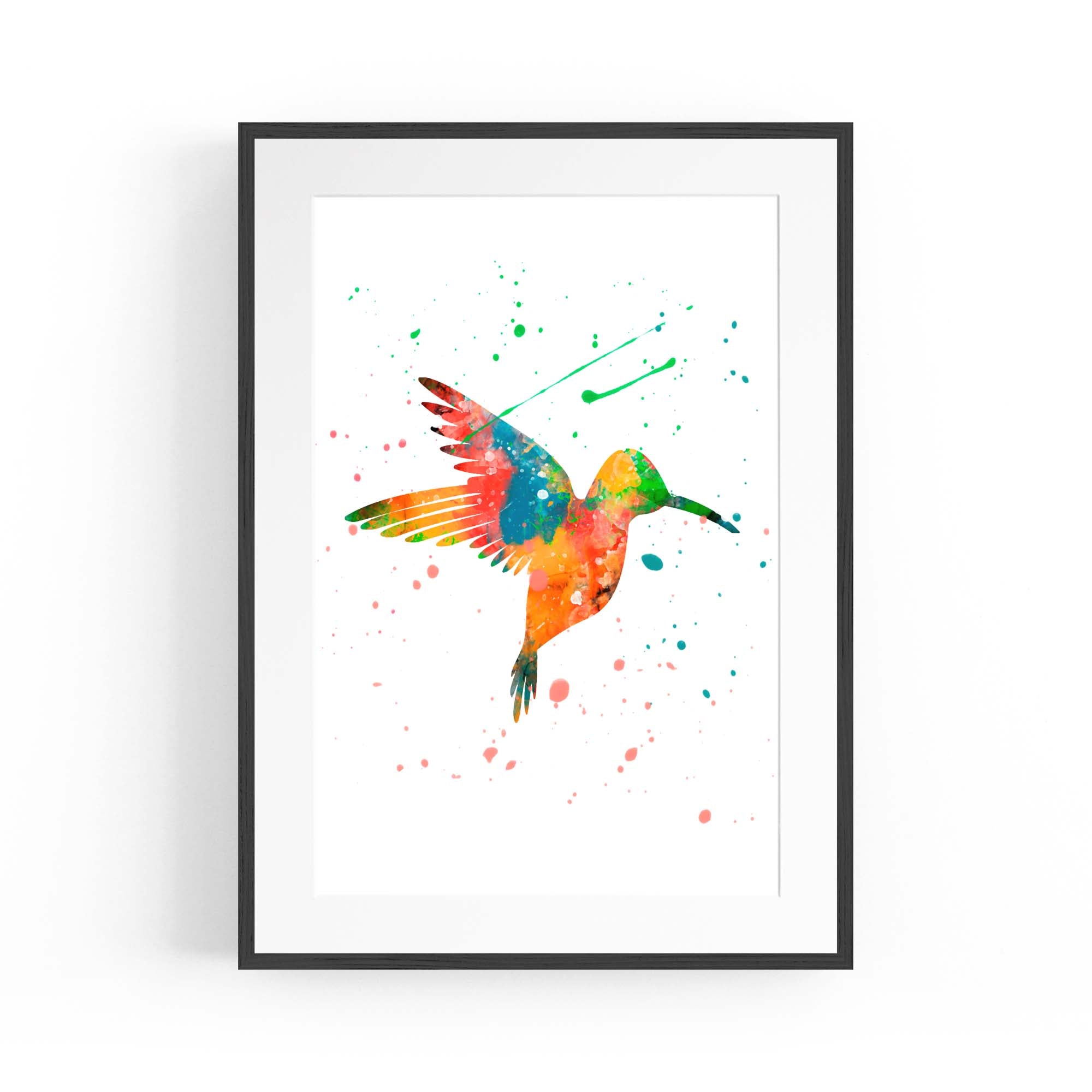 Watercolour Hummingbird Bird Nursery Wall Art #1