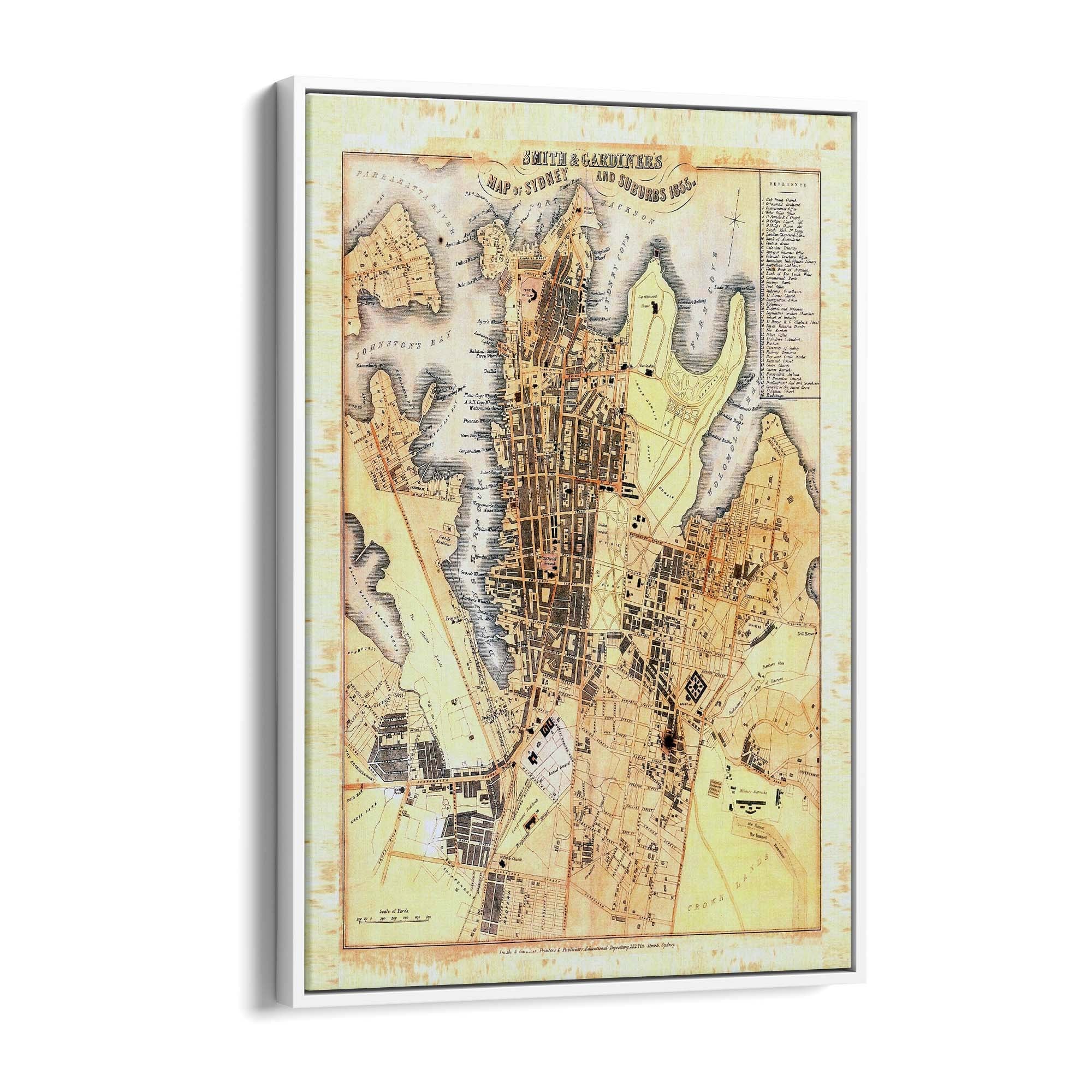 Sydney Vintage Map Australian Old Wall Art #2