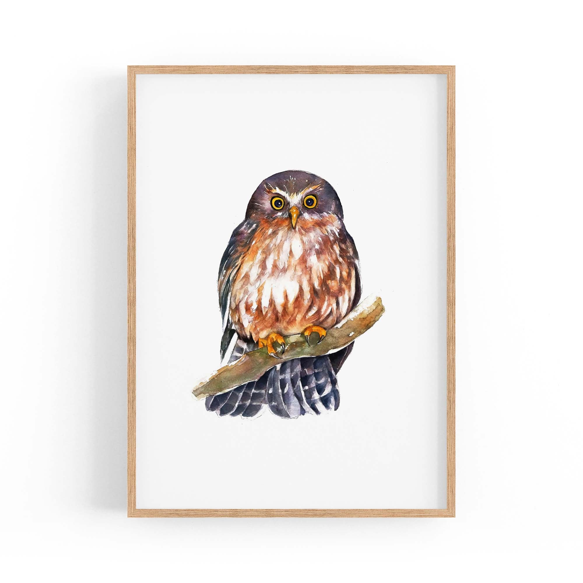 Watercolour Owl Painting Animal Nursery Wall Art
