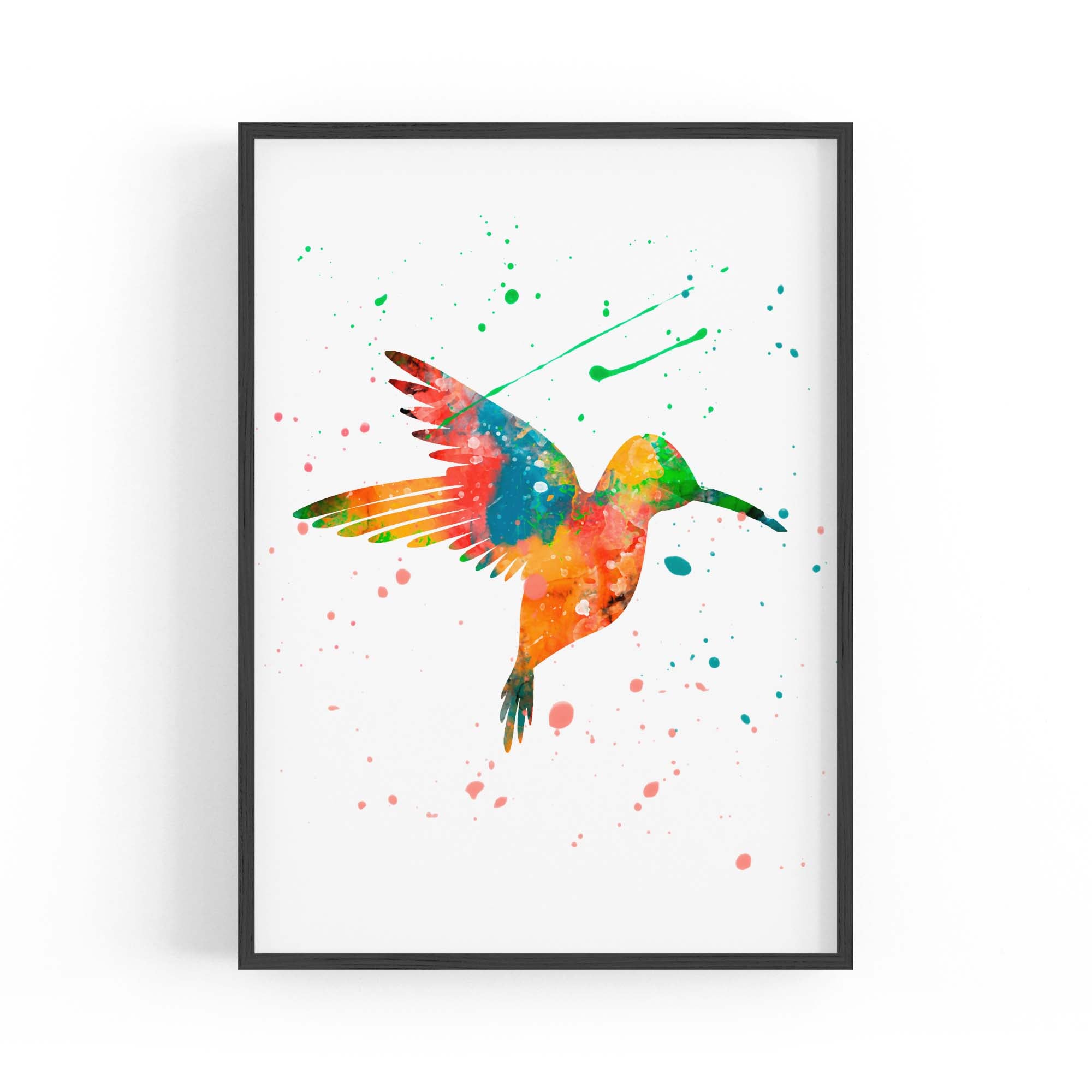 Watercolour Hummingbird Bird Nursery Wall Art #1