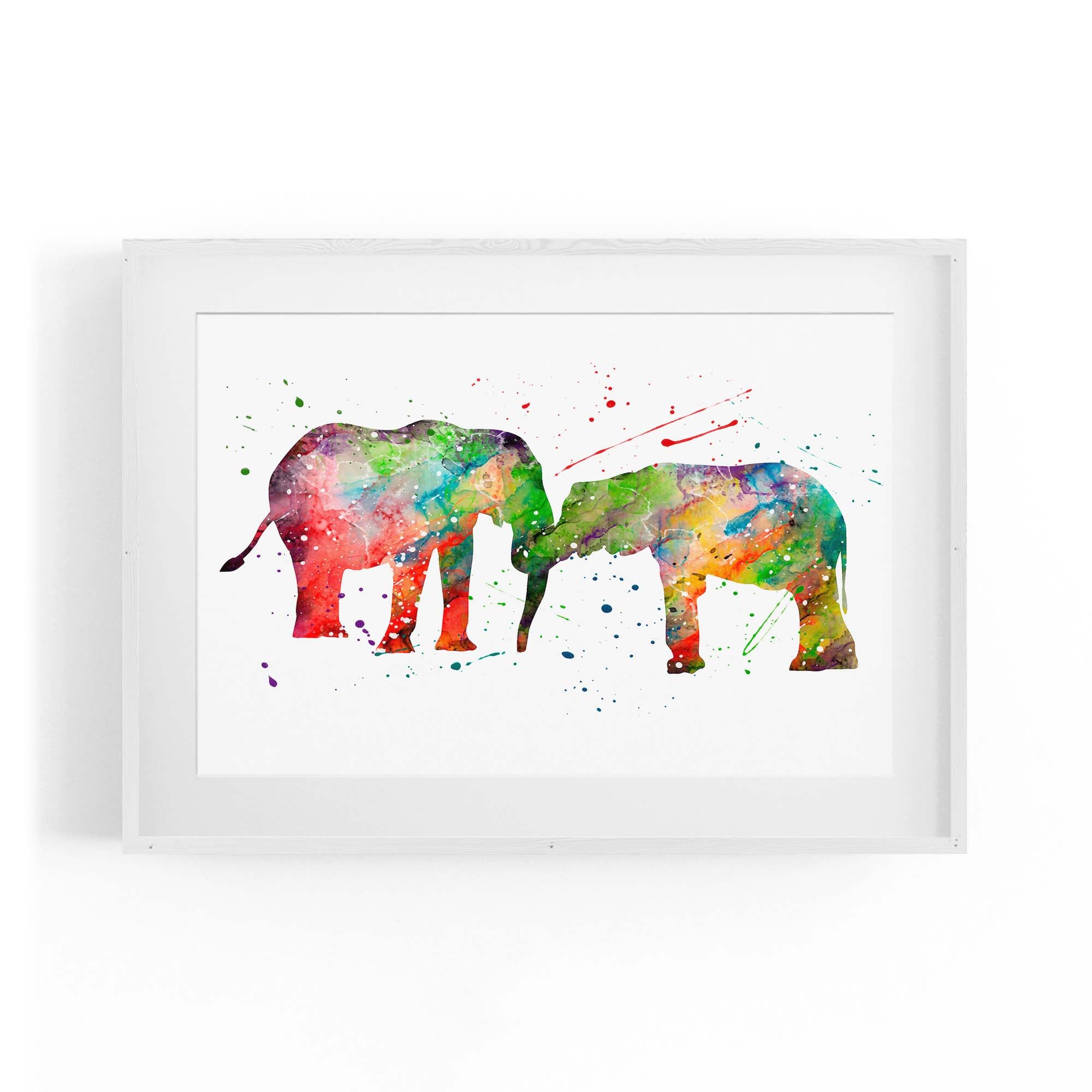 Elephant Family Nursery Babys Bedroom Wall Art