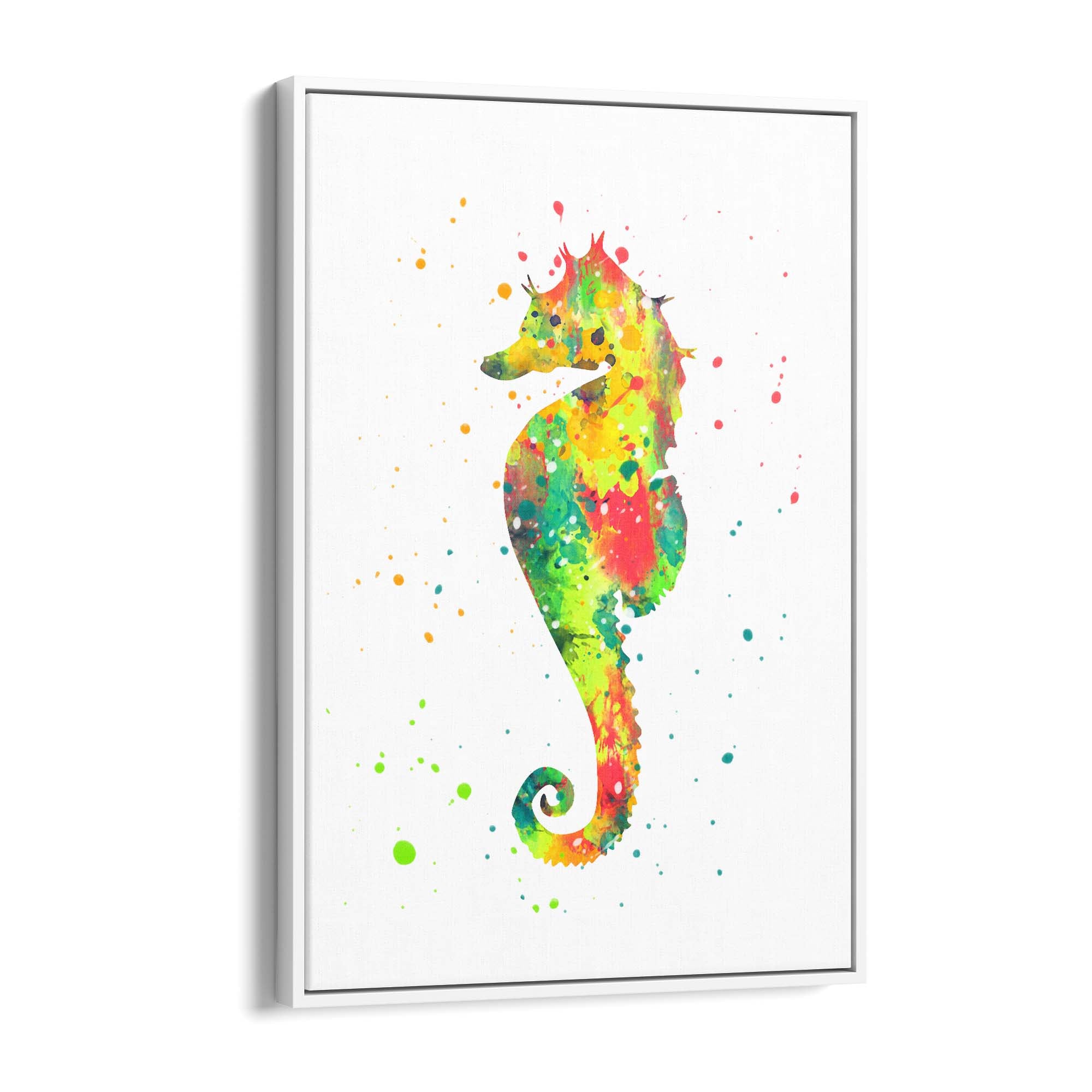 Seahorse Cartoon Sealife Nursery Baby Wall Art #1