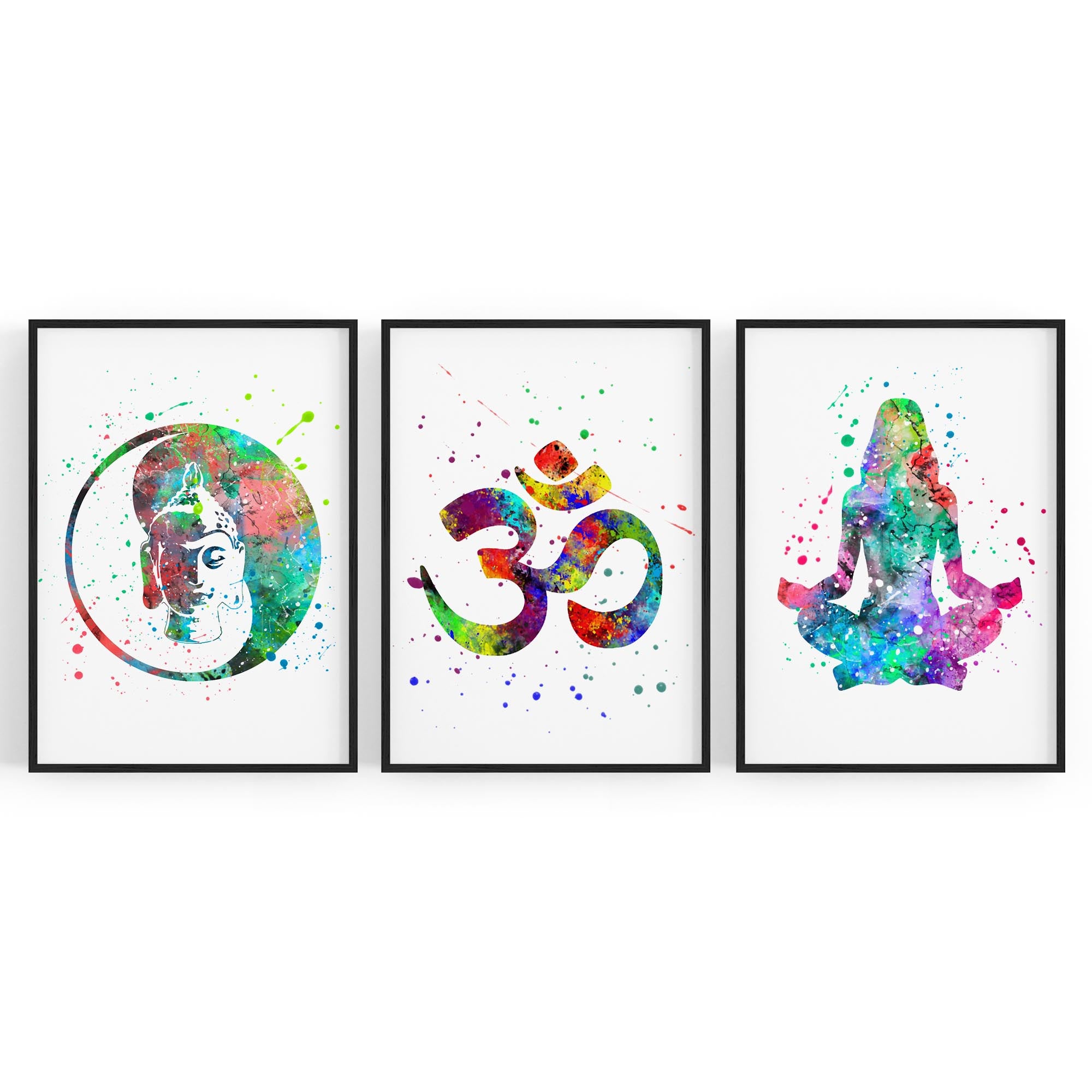 Set of Yoga Studio Watercolour Calming Wall Art