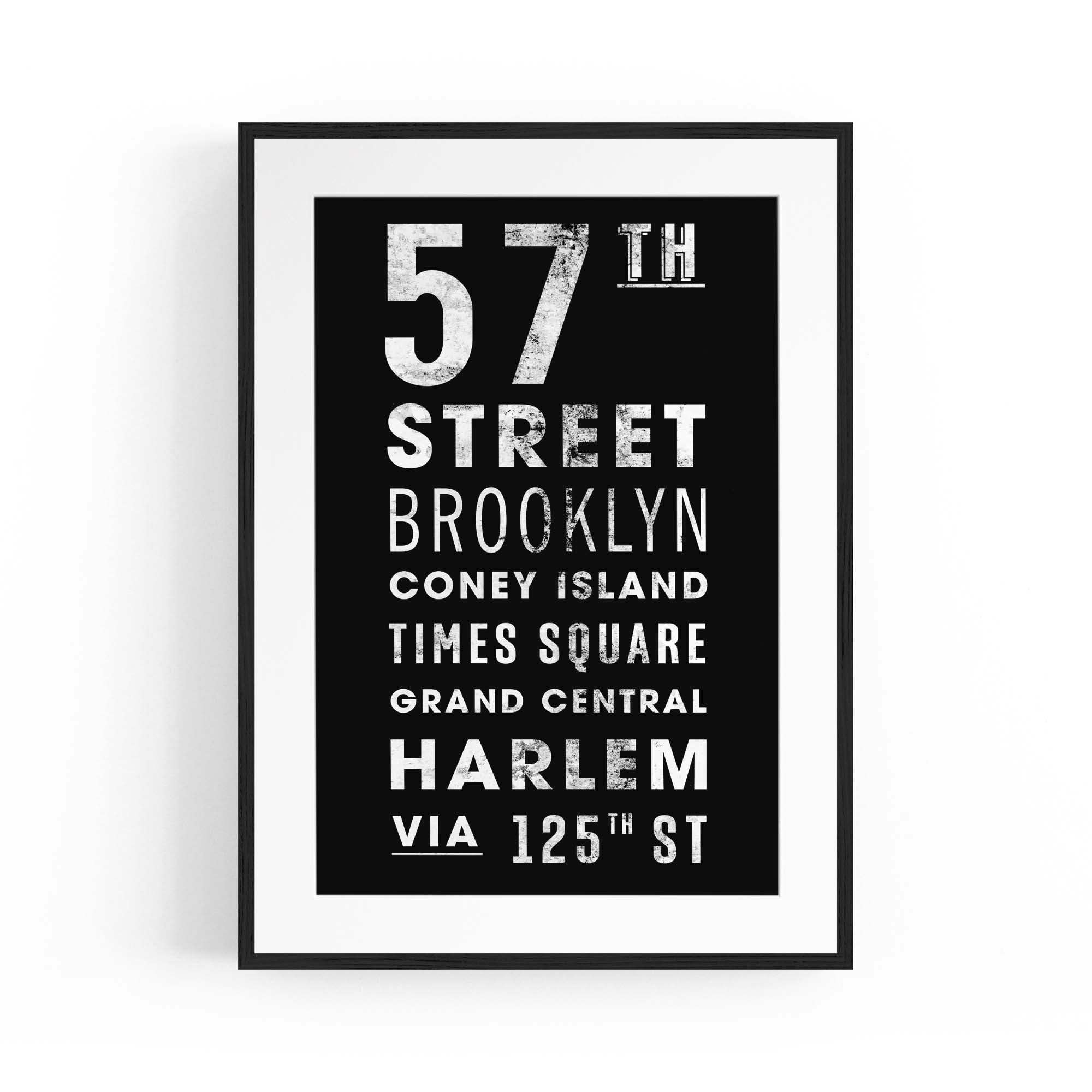 New York, Street Names Sign Urban Wall Art