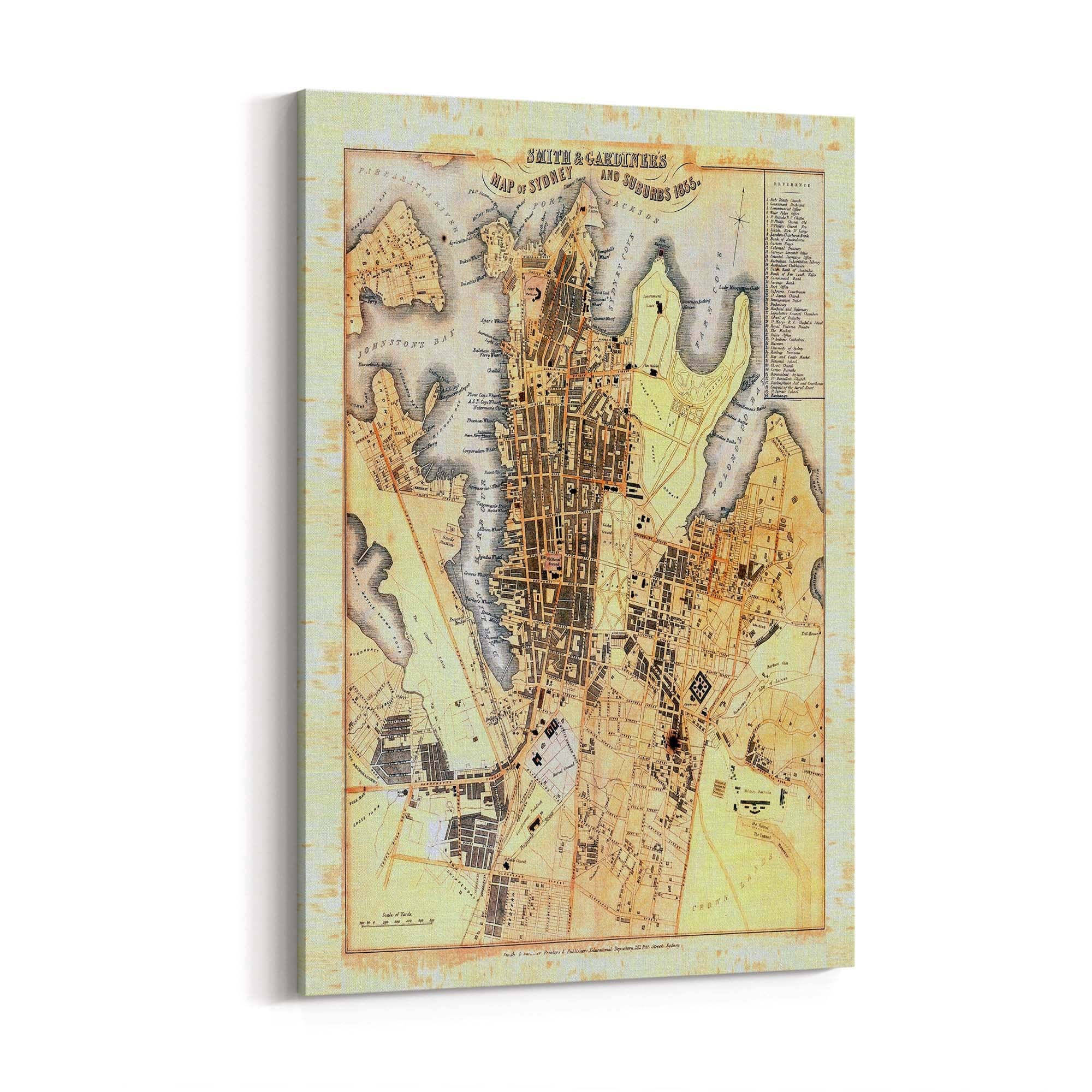 Sydney Vintage Map Australian Old Wall Art #2