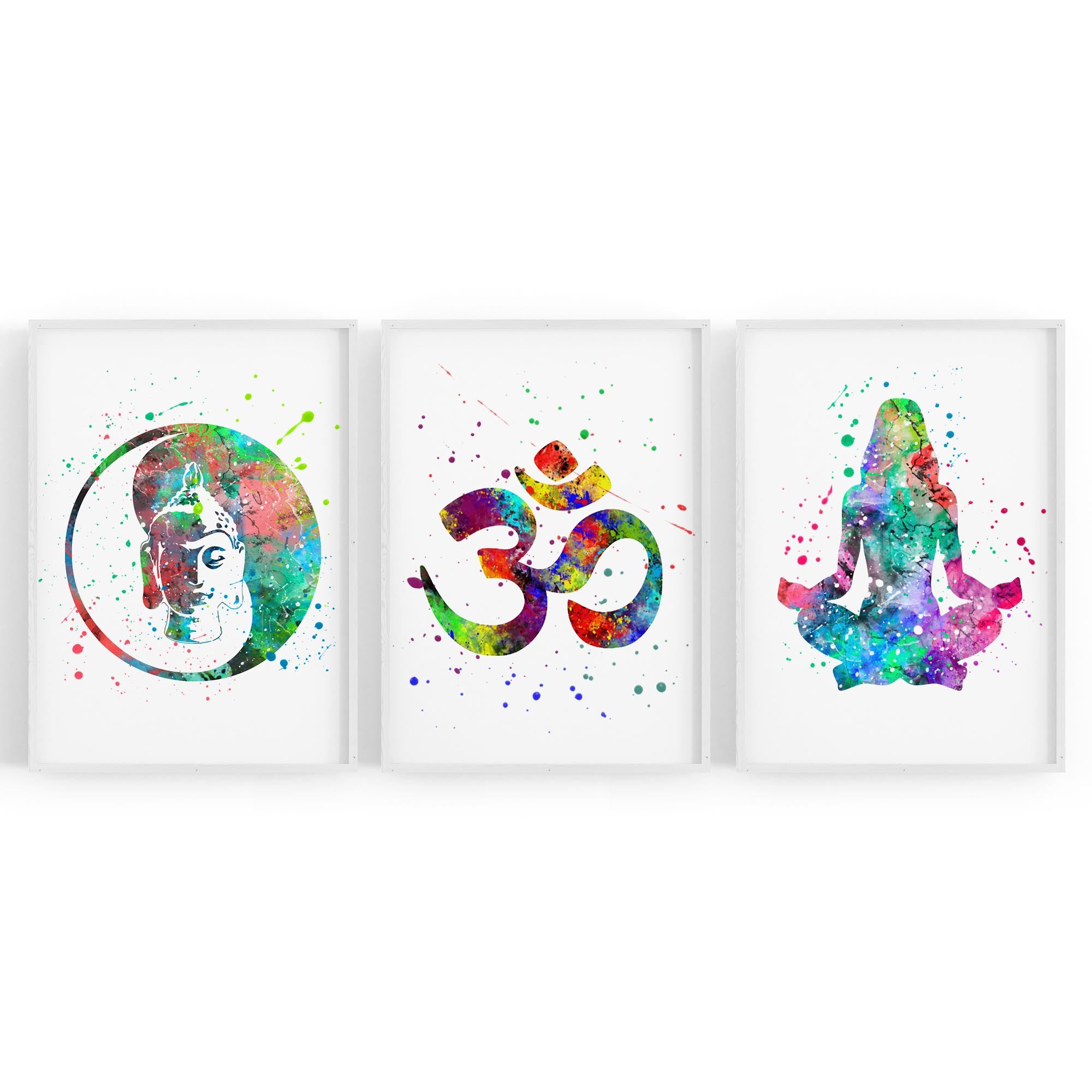 Set of Yoga Studio Watercolour Calming Wall Art