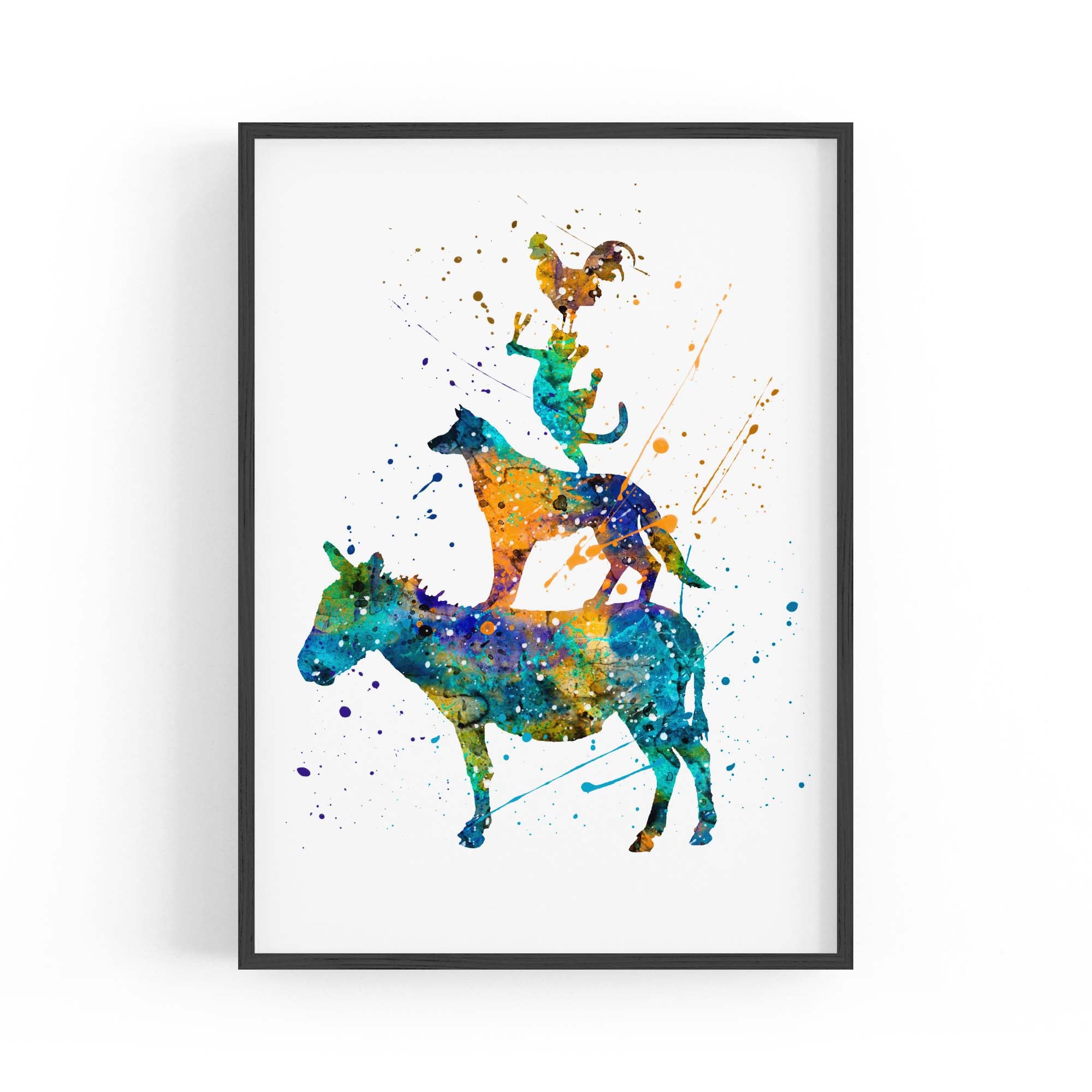 Musicians of Bremen Nursery Story Wall Art