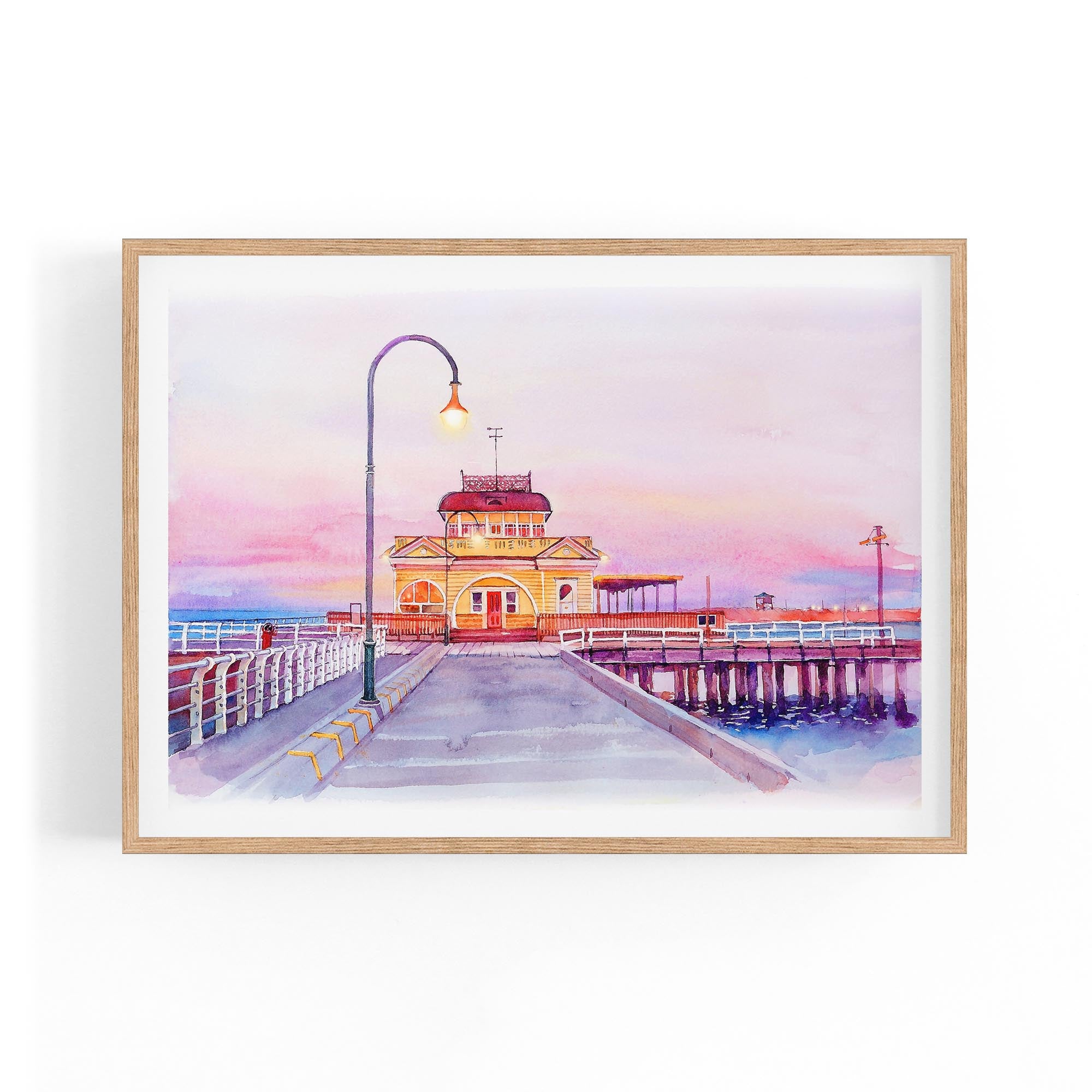 St Kilda Pier Watercolour Painting Melbourne Art