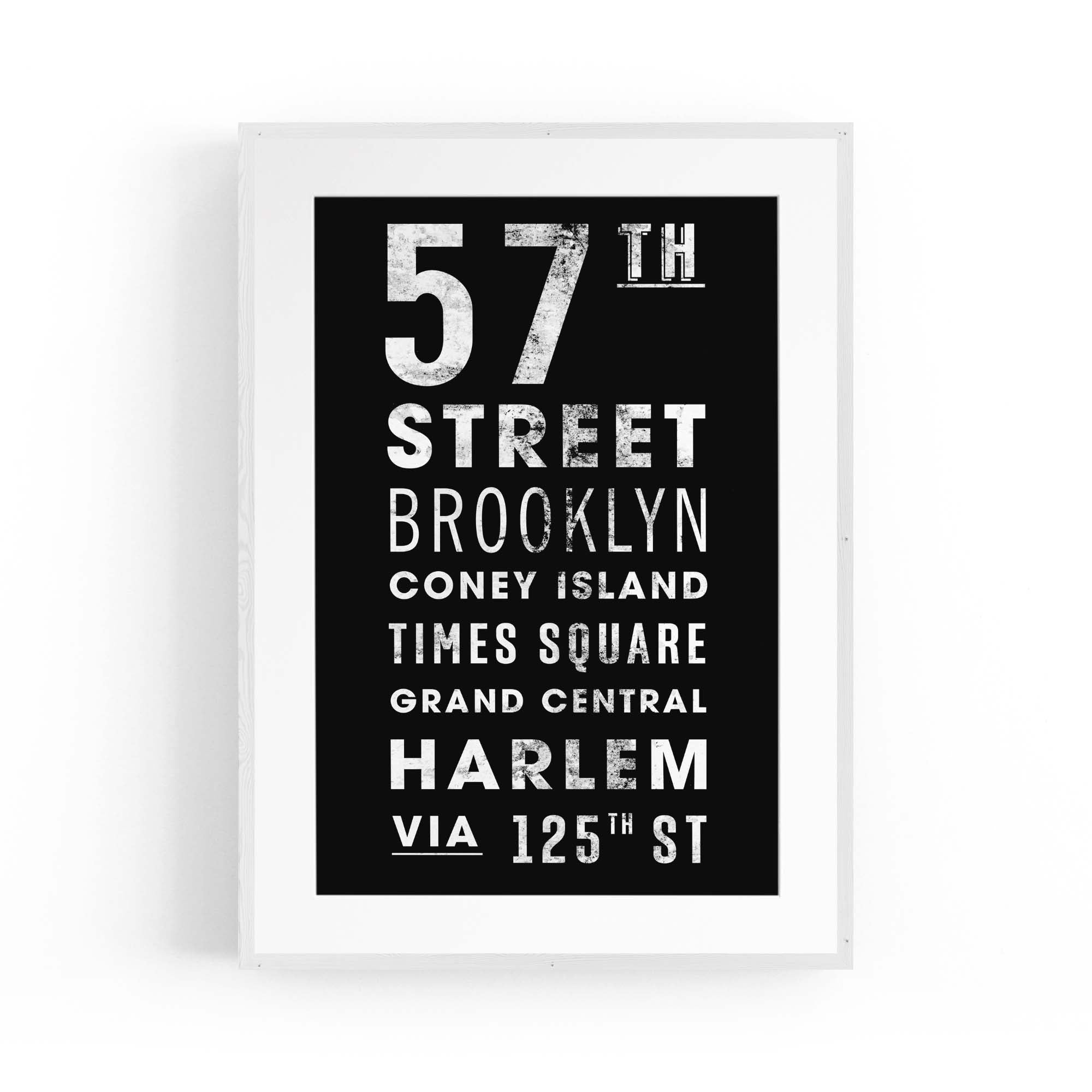 New York, Street Names Sign Urban Wall Art