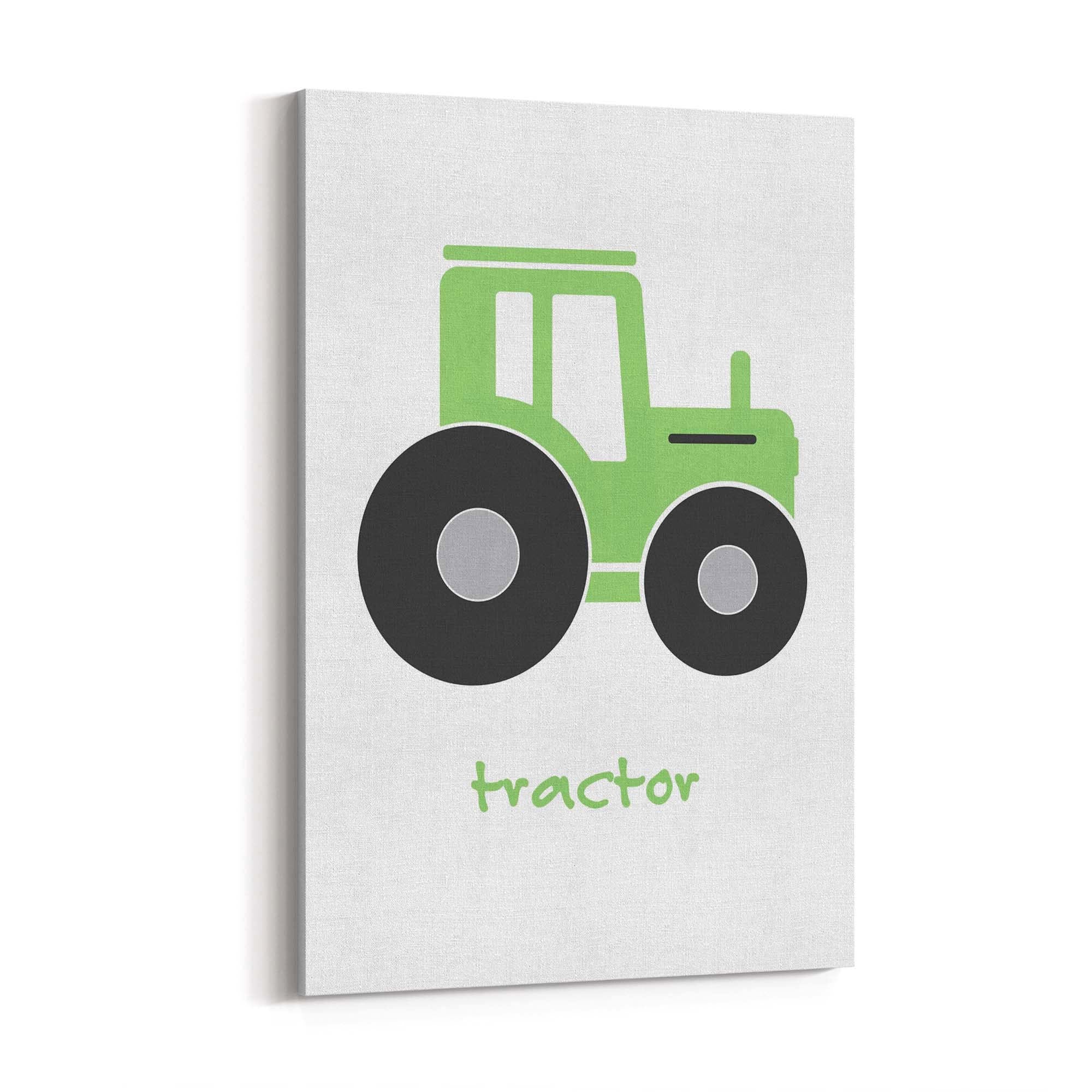 Tractor Cartoon Boys Bedroom Nursery Wall Art