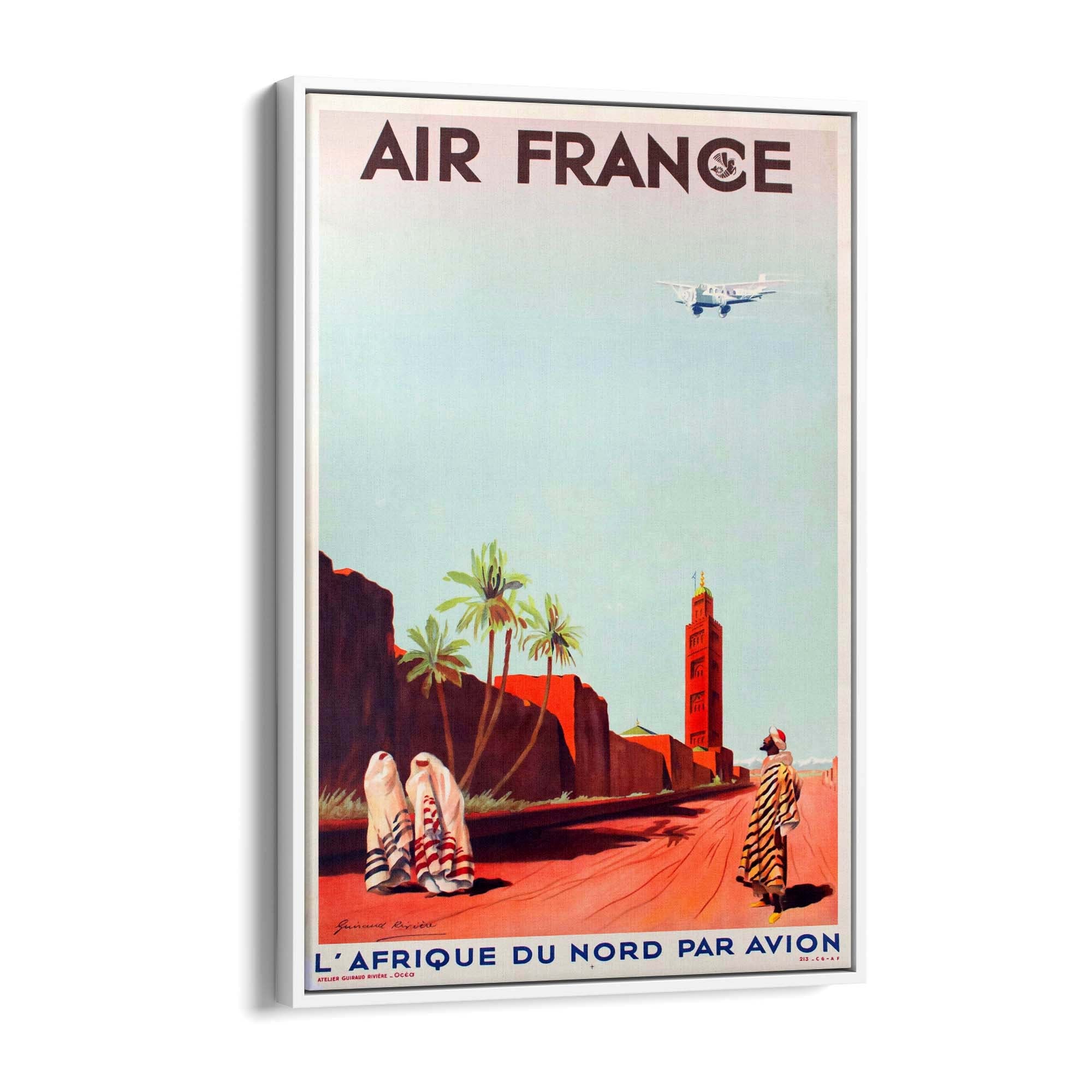 North Africa by Air France Vintage Travel Advert Wall Art