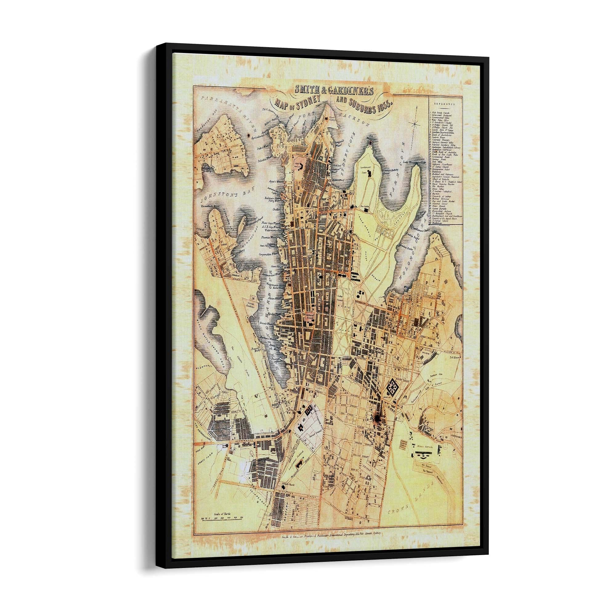 Sydney Vintage Map Australian Old Wall Art #2