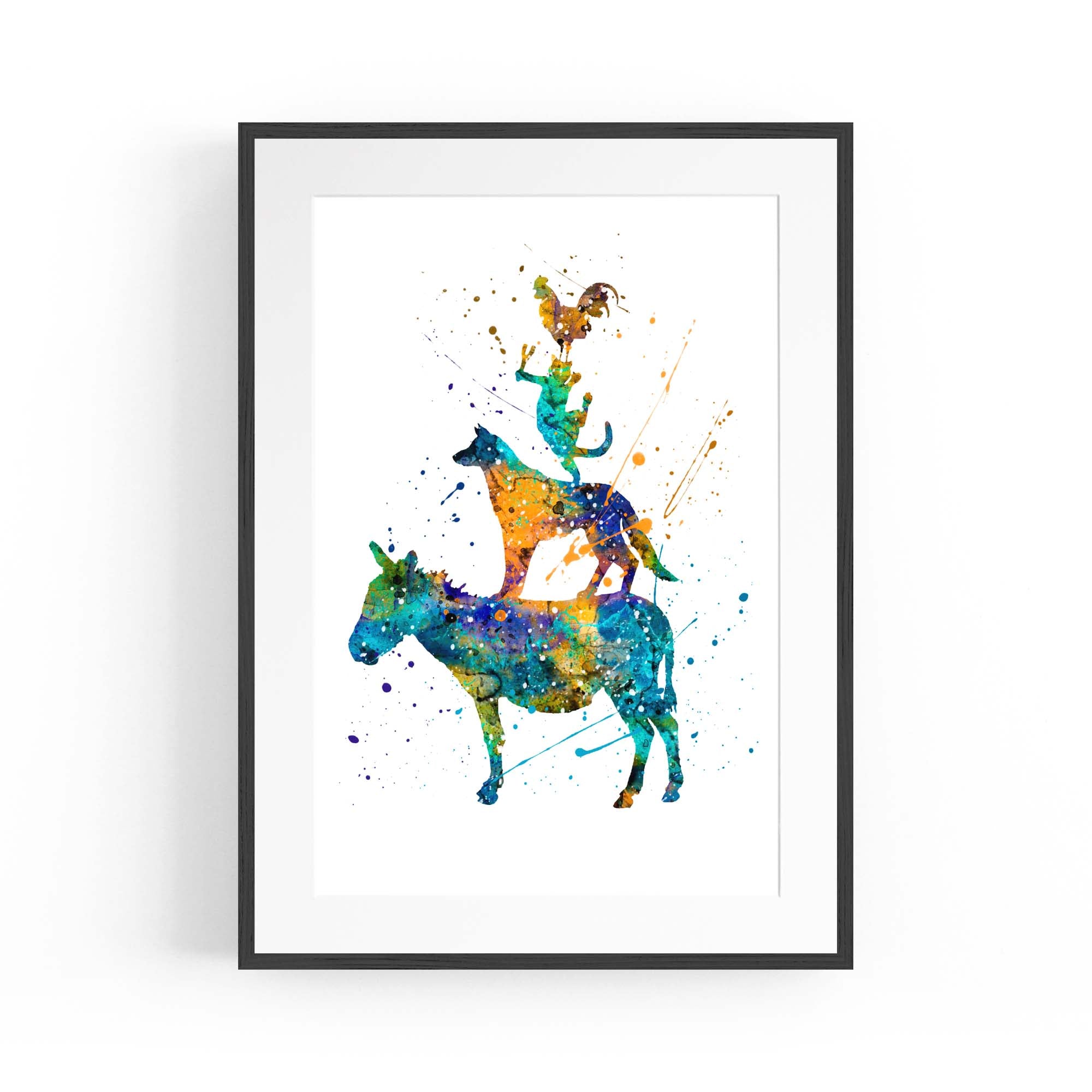 Musicians of Bremen Nursery Story Wall Art