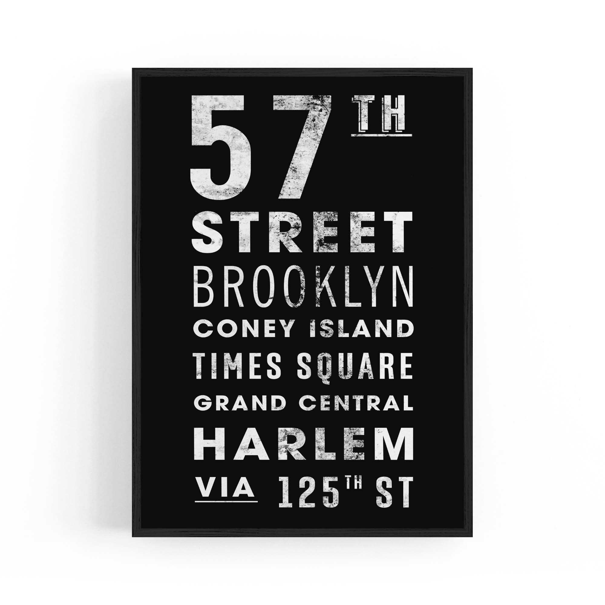 New York, Street Names Sign Urban Wall Art