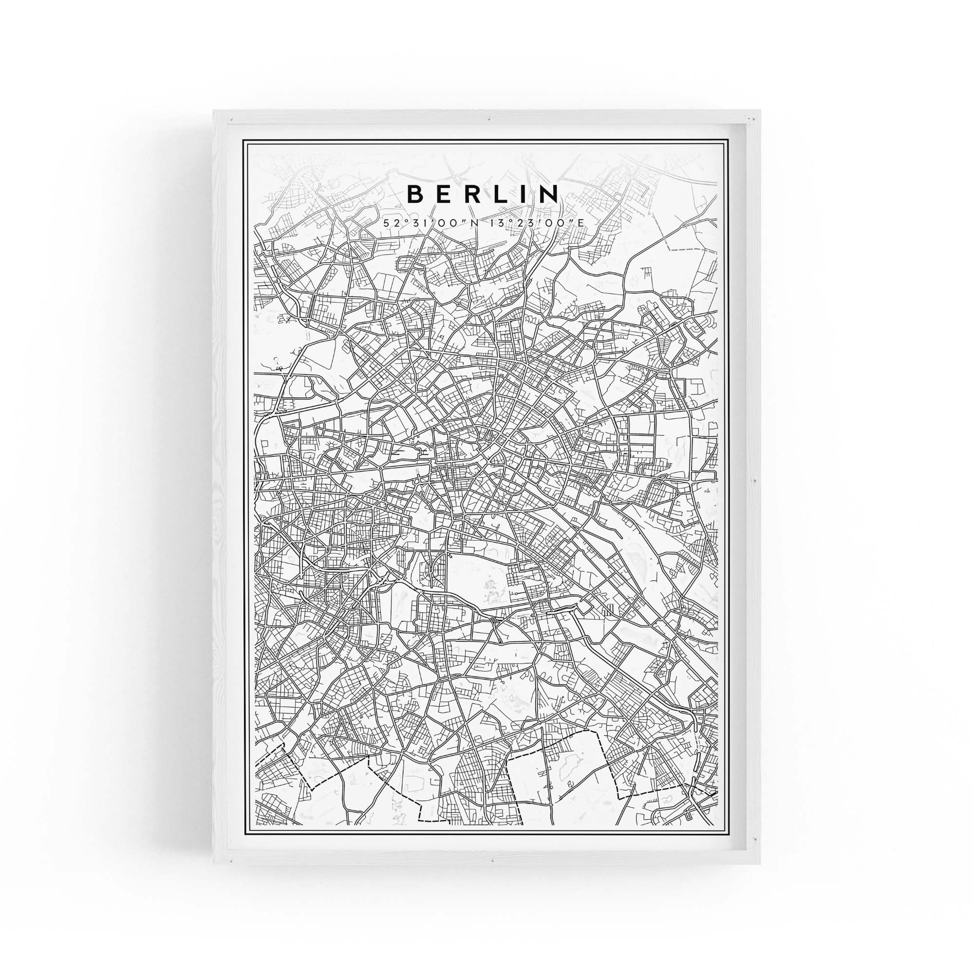 Berlin Germany Minimal Map Travel Wall Art