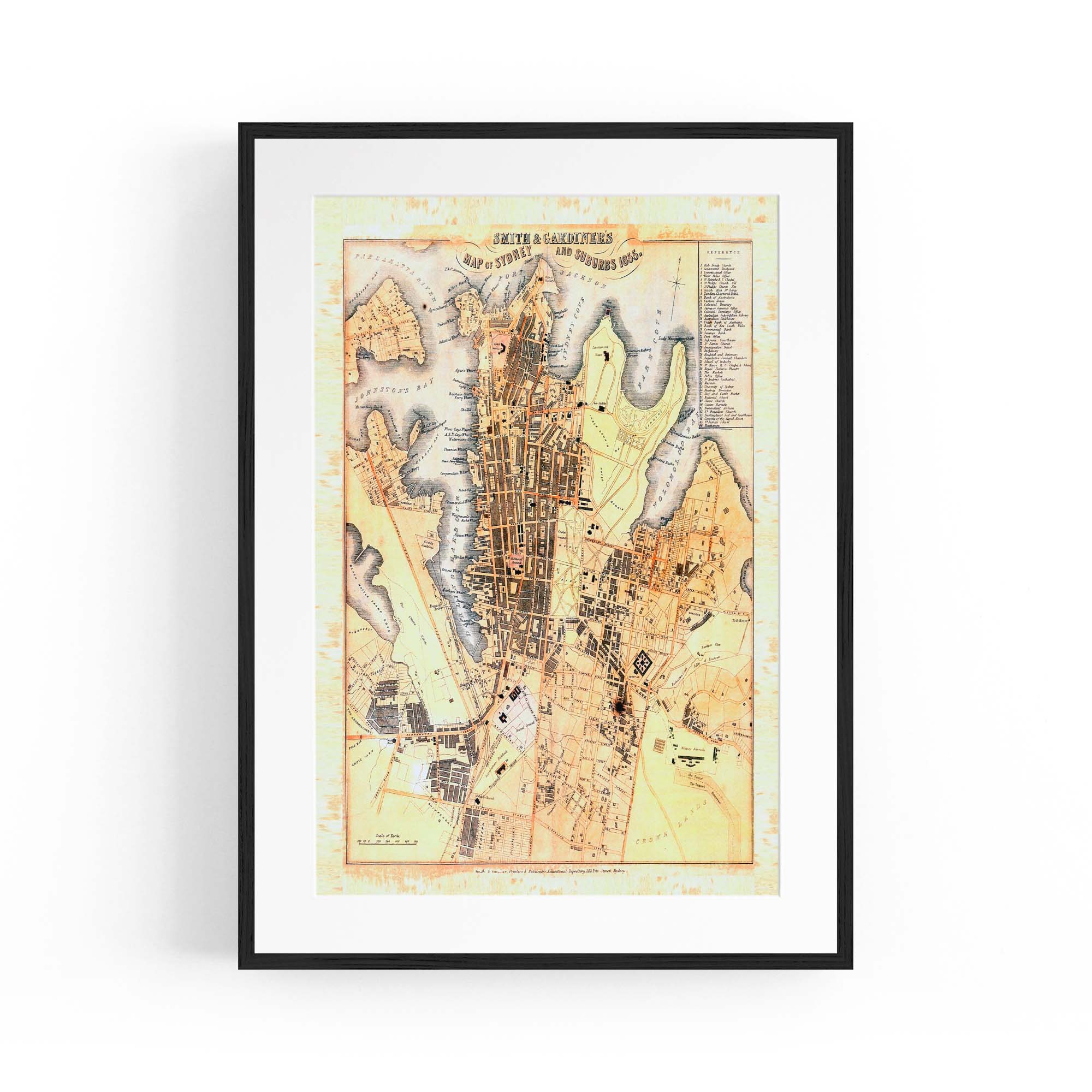 Sydney Vintage Map Australian Old Wall Art #2