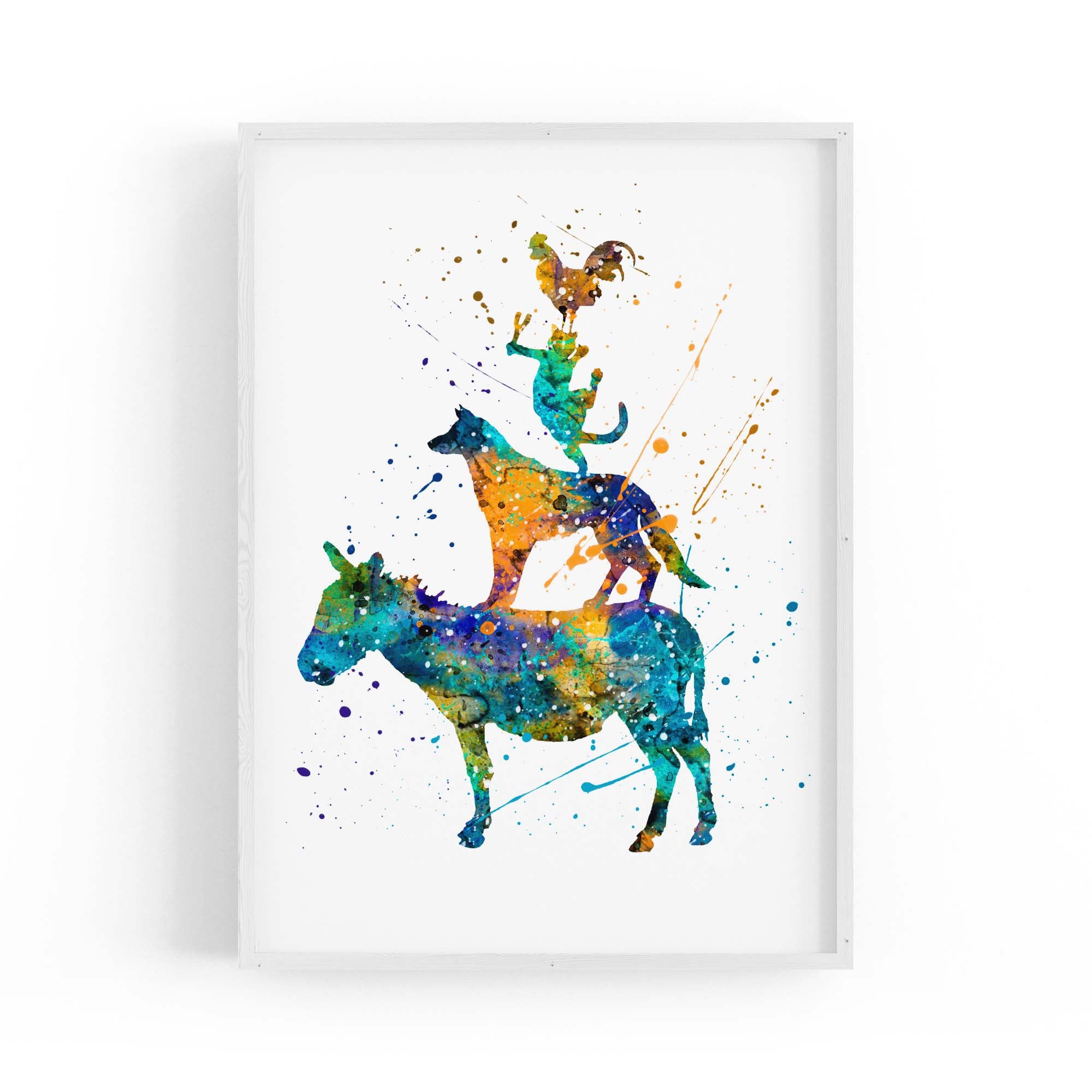 Musicians of Bremen Nursery Story Wall Art