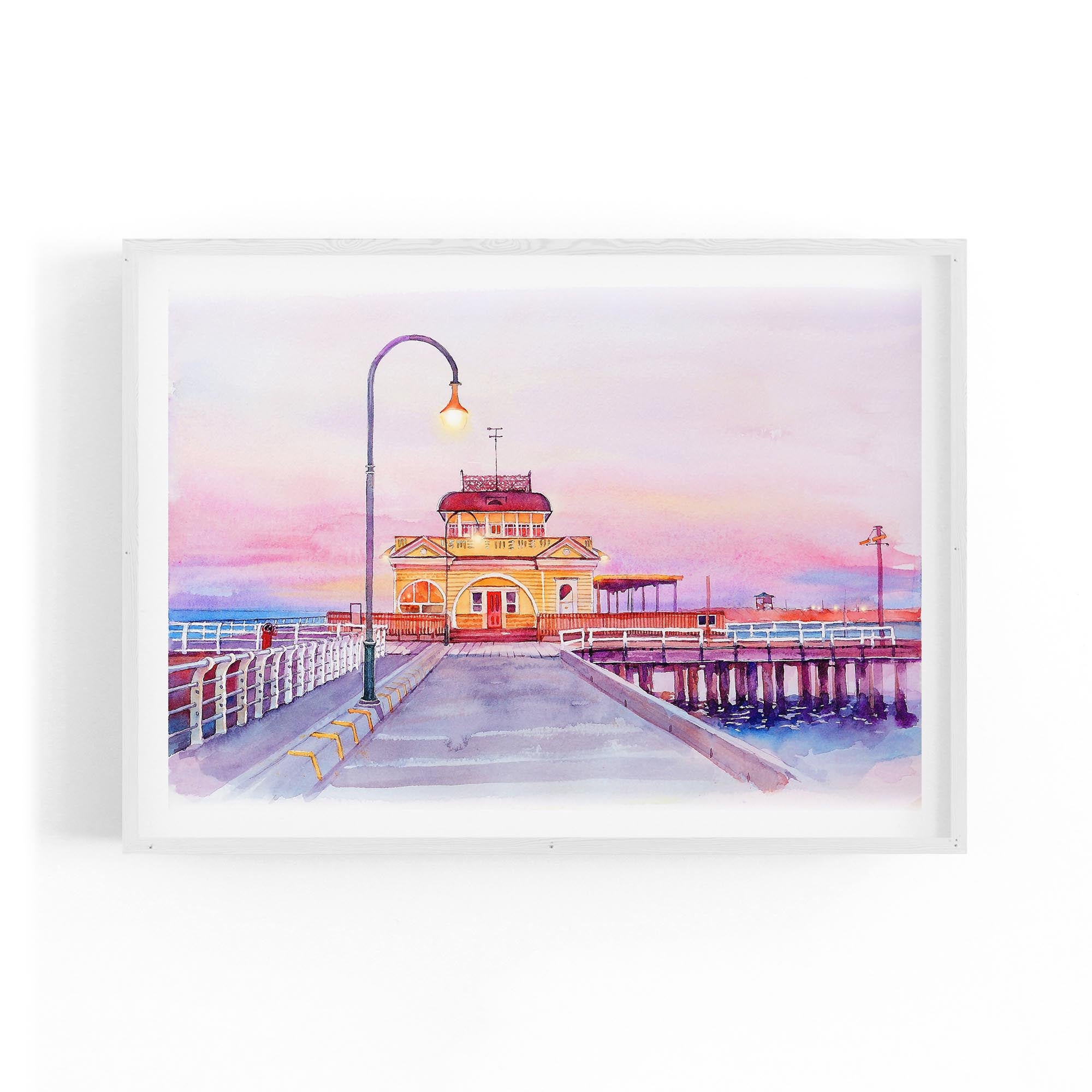 St Kilda Pier Watercolour Painting Melbourne Art