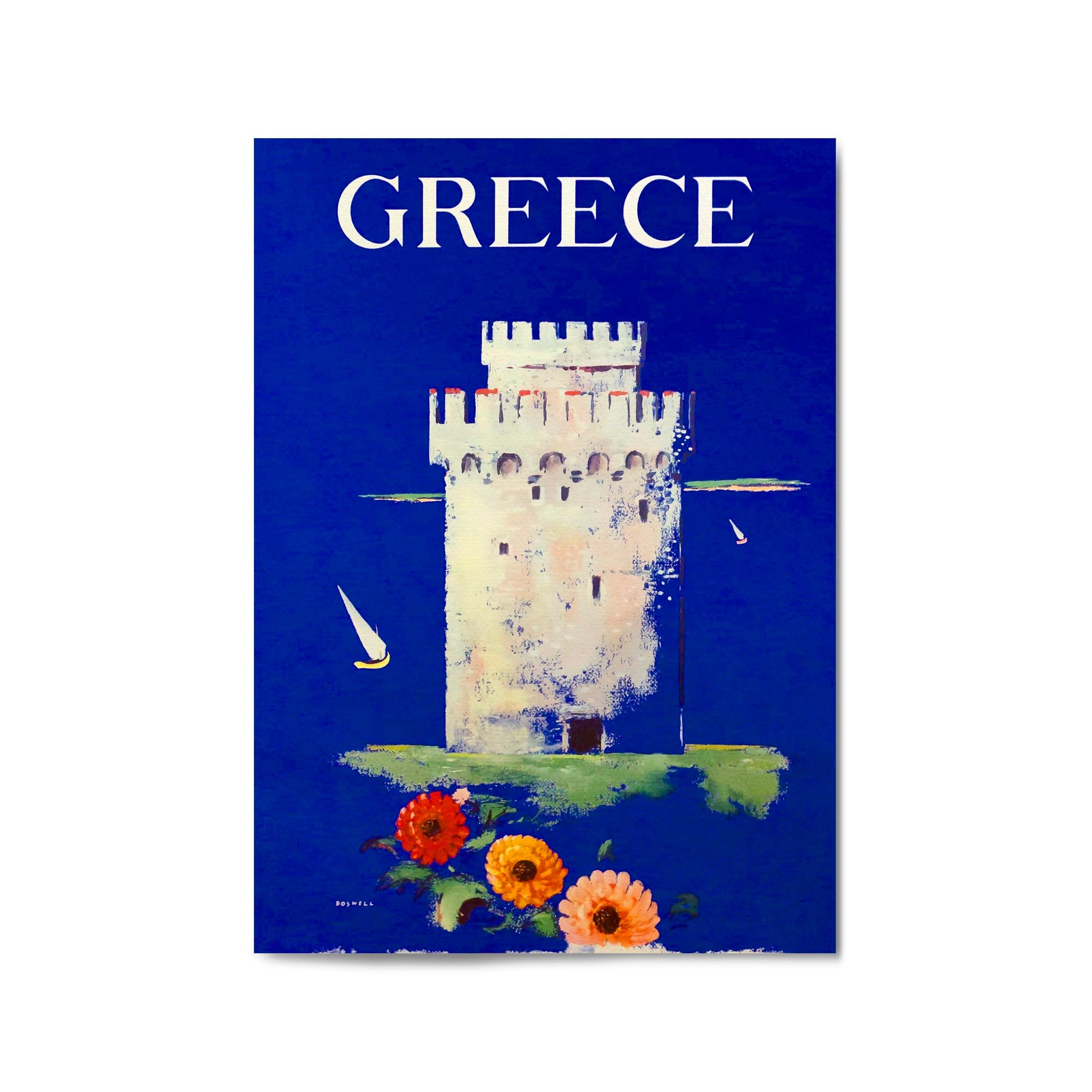 Thessaloniki Greece Vintage Travel Advert Wall Art