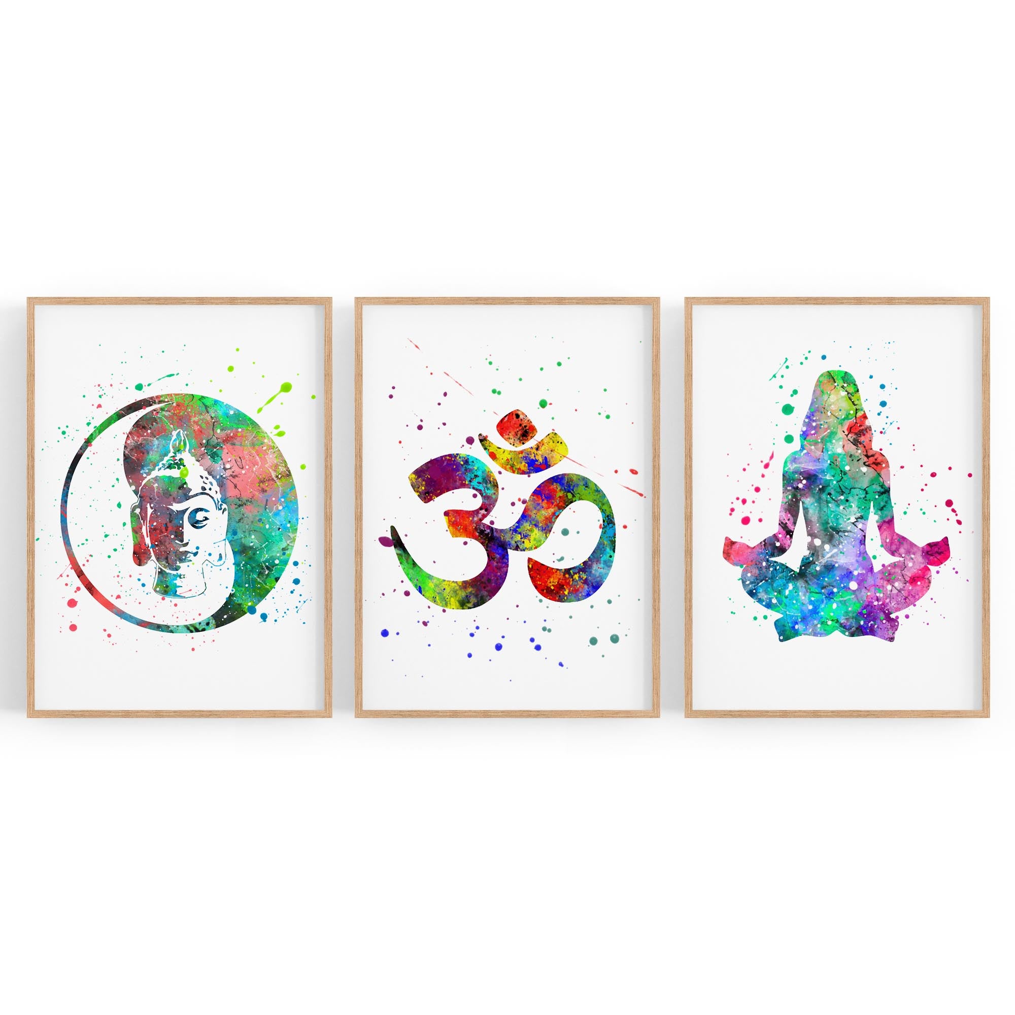 Set of Yoga Studio Watercolour Calming Wall Art