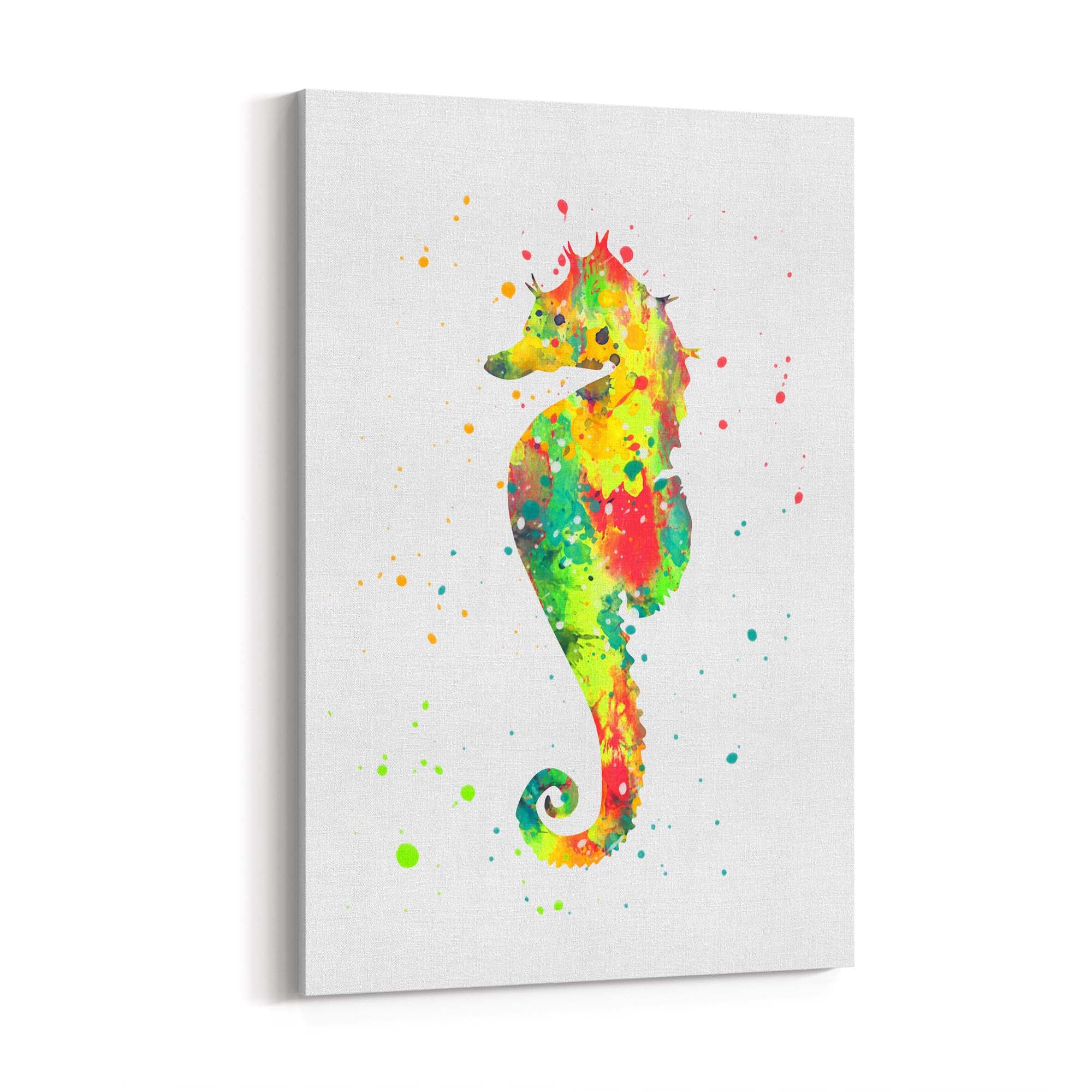 Seahorse Cartoon Sealife Nursery Baby Wall Art #1