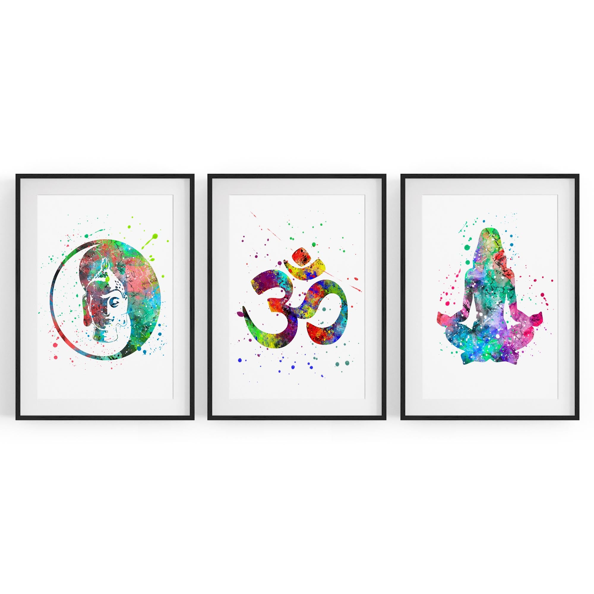 Set of Yoga Studio Watercolour Calming Wall Art