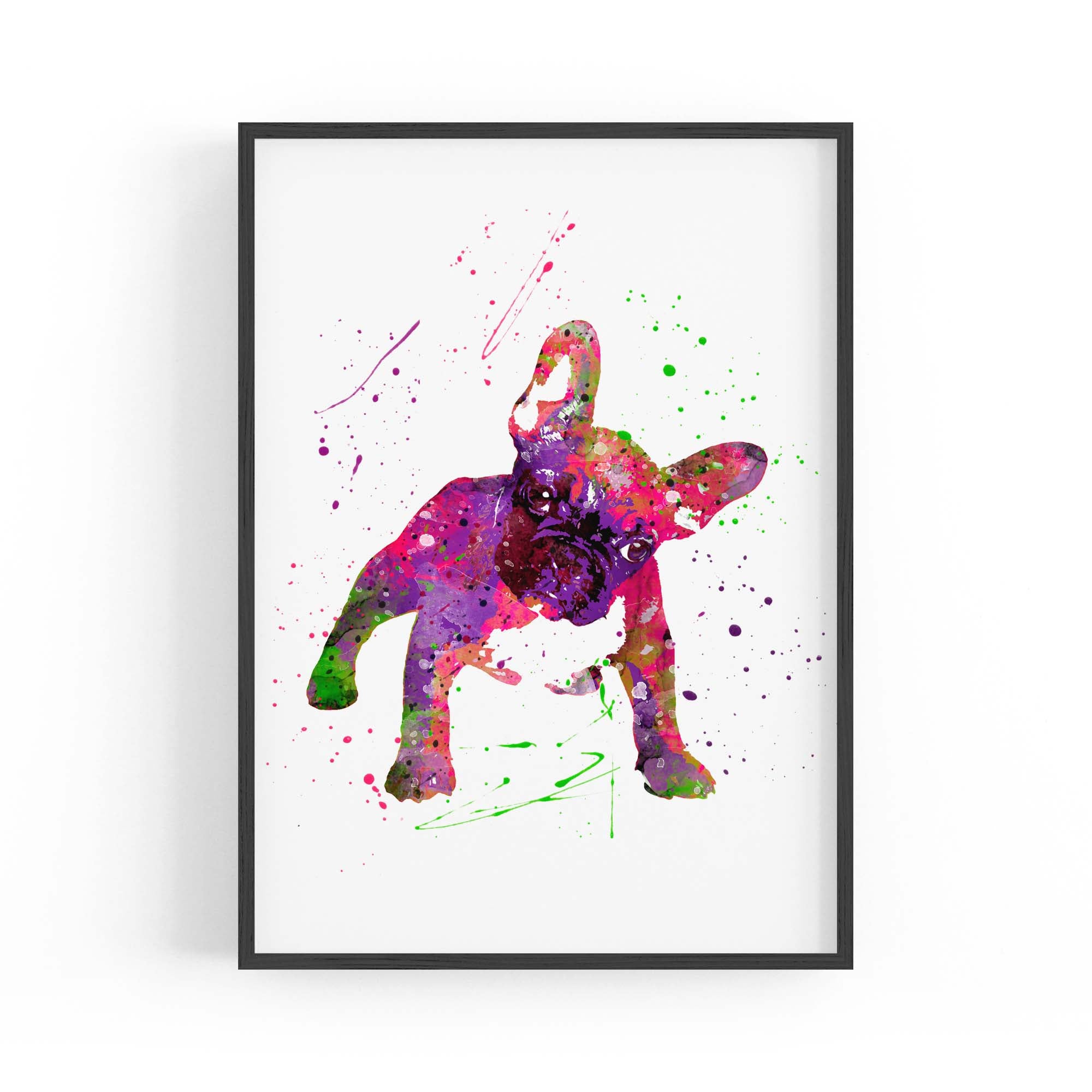 Watercolour Boston Terrier Dog Wall Art