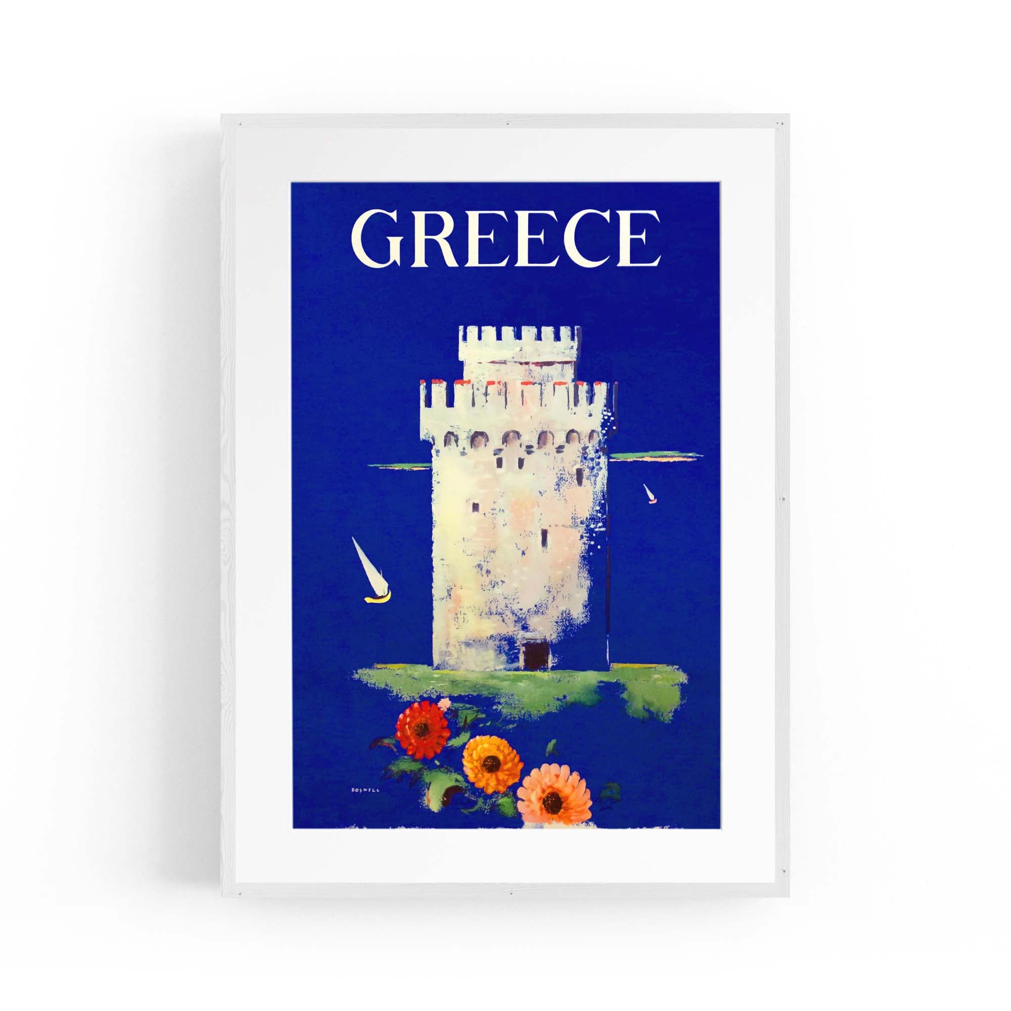 Thessaloniki Greece Vintage Travel Advert Wall Art
