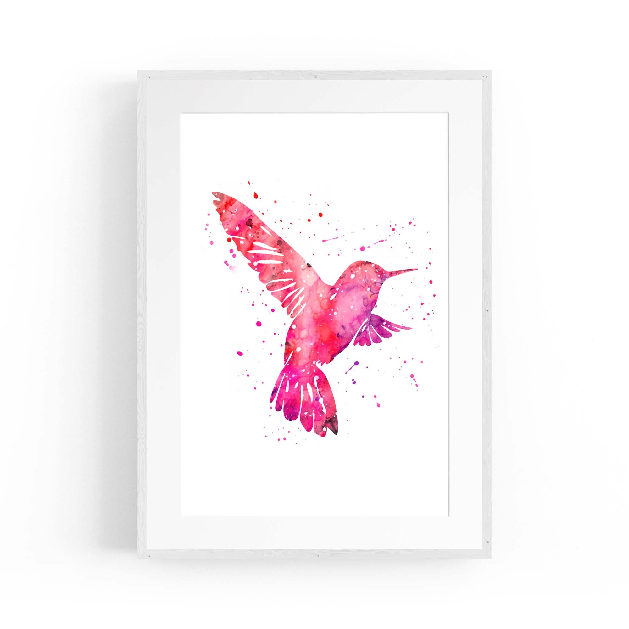 Watercolour Hummingbird Bird Nursery Wall Art #3