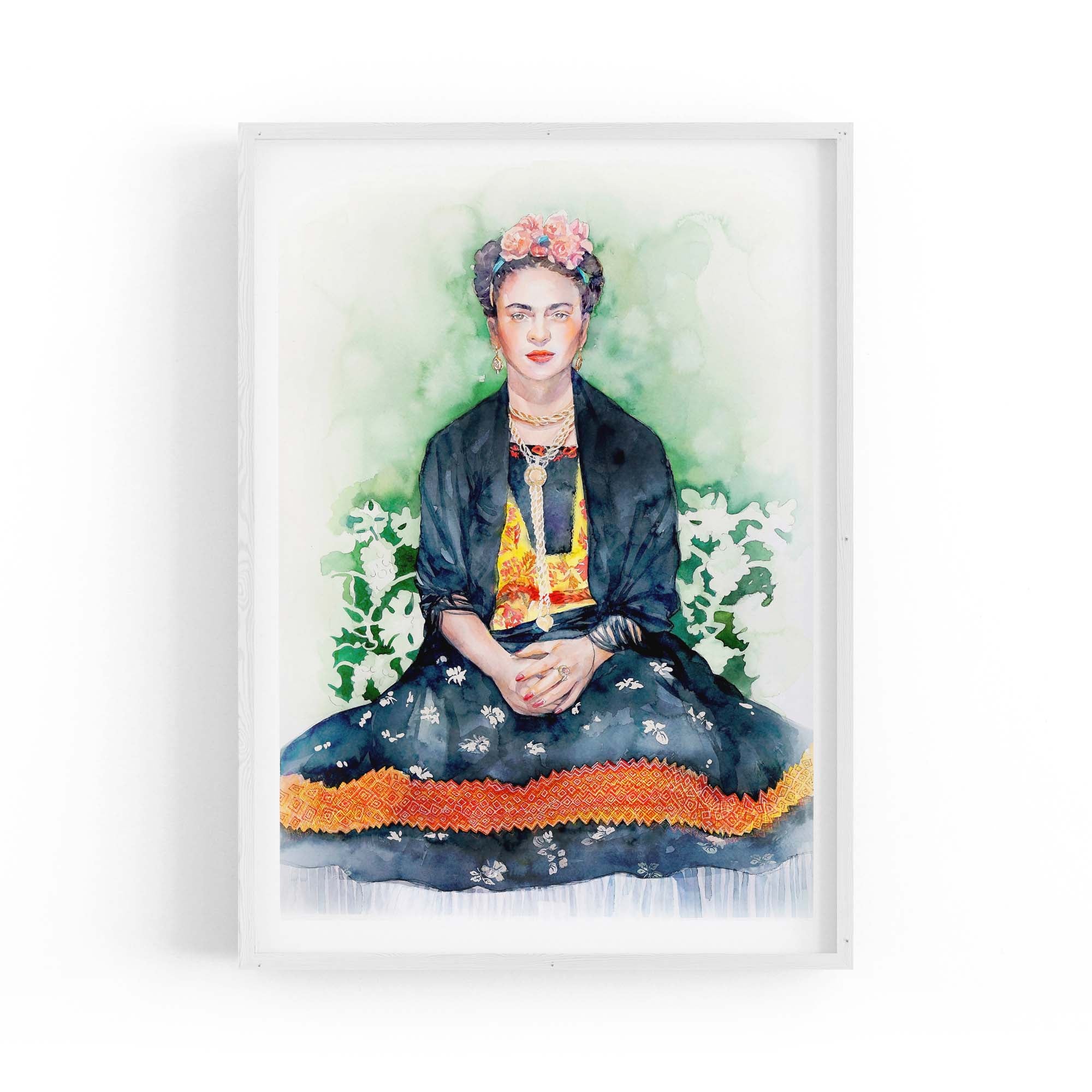 Frida Kahlo Watercolour Painting Fashion Wall Art