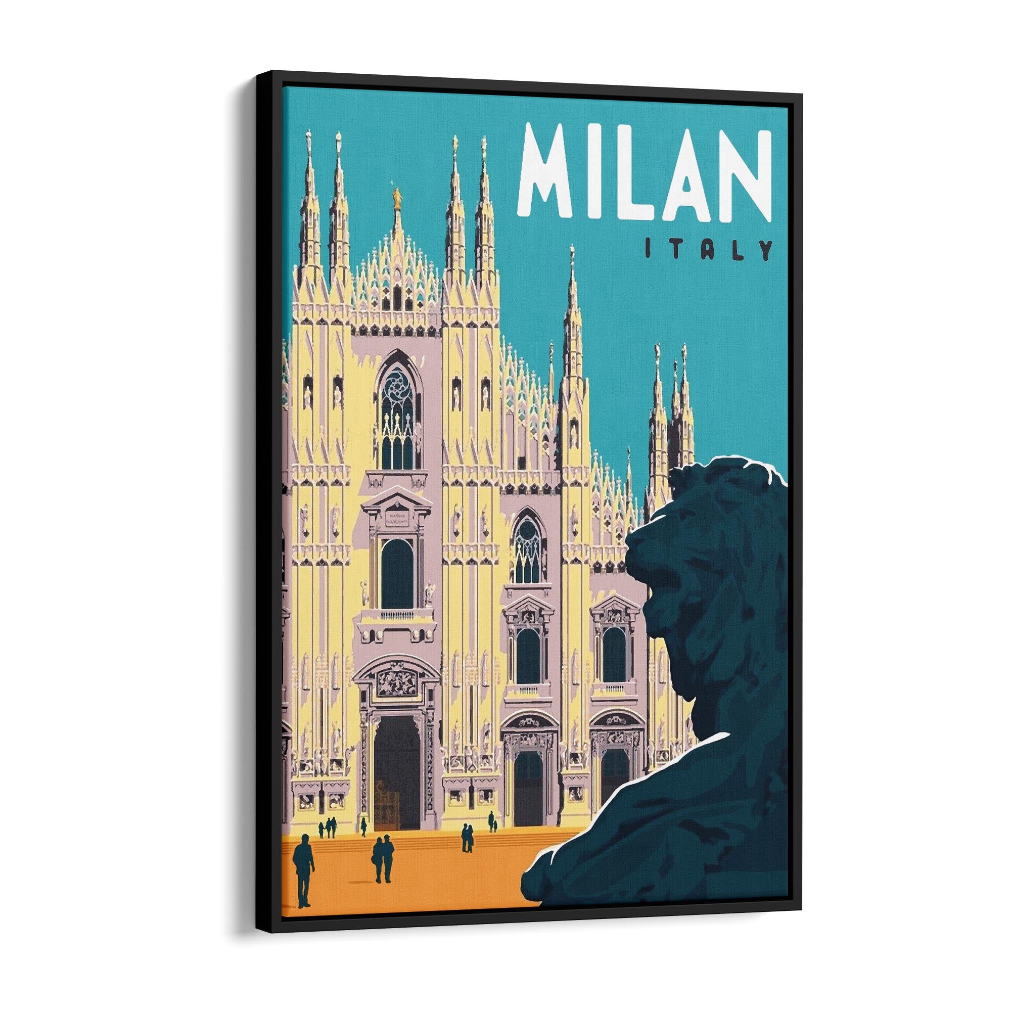 Retro Milan, Italy Travel Advert Wall Art