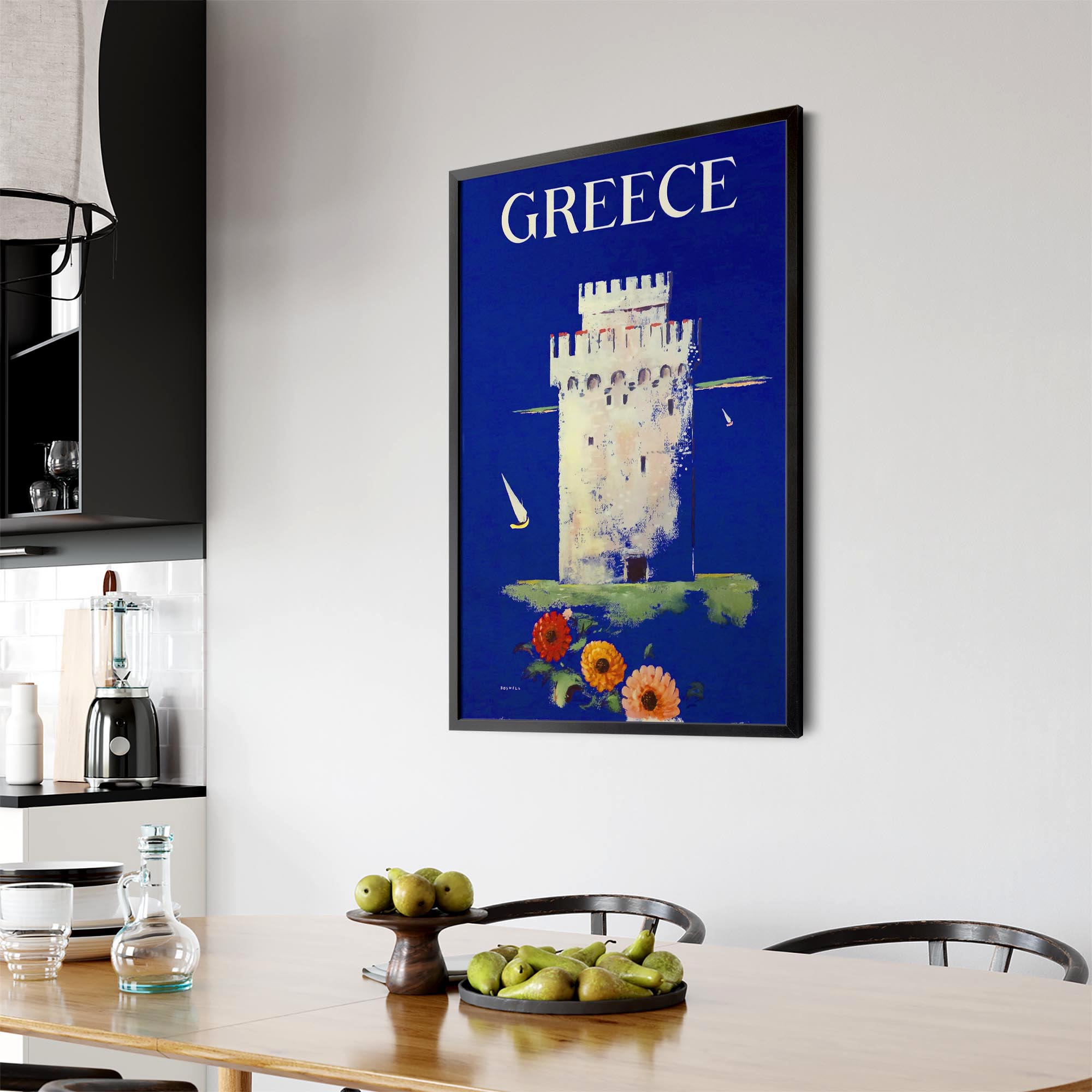 Thessaloniki Greece Vintage Travel Advert Wall Art