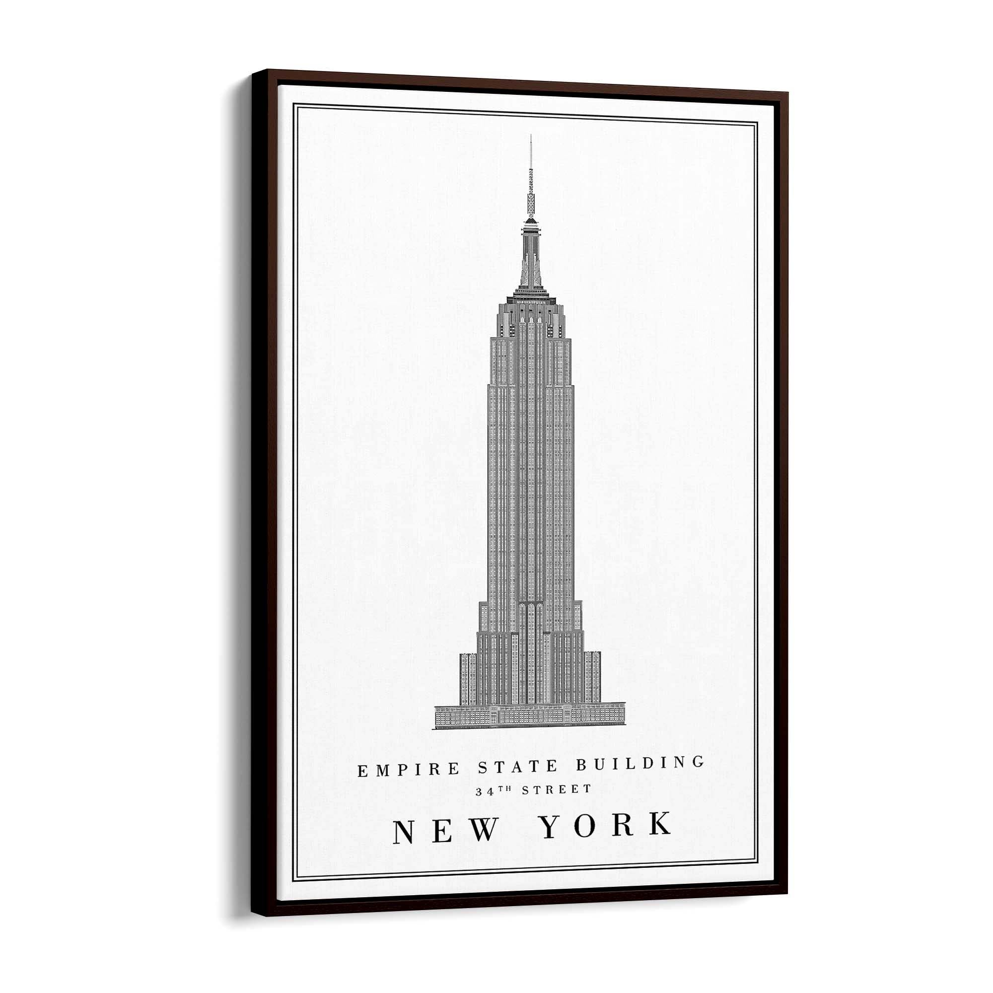 Empire State Building Minimal New York Wall Art