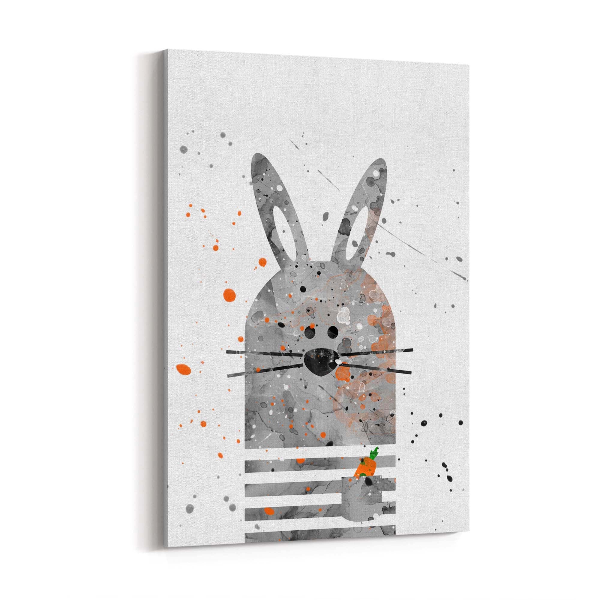 Rabbit Nursery Cartoon Cute Baby Wall Art #1