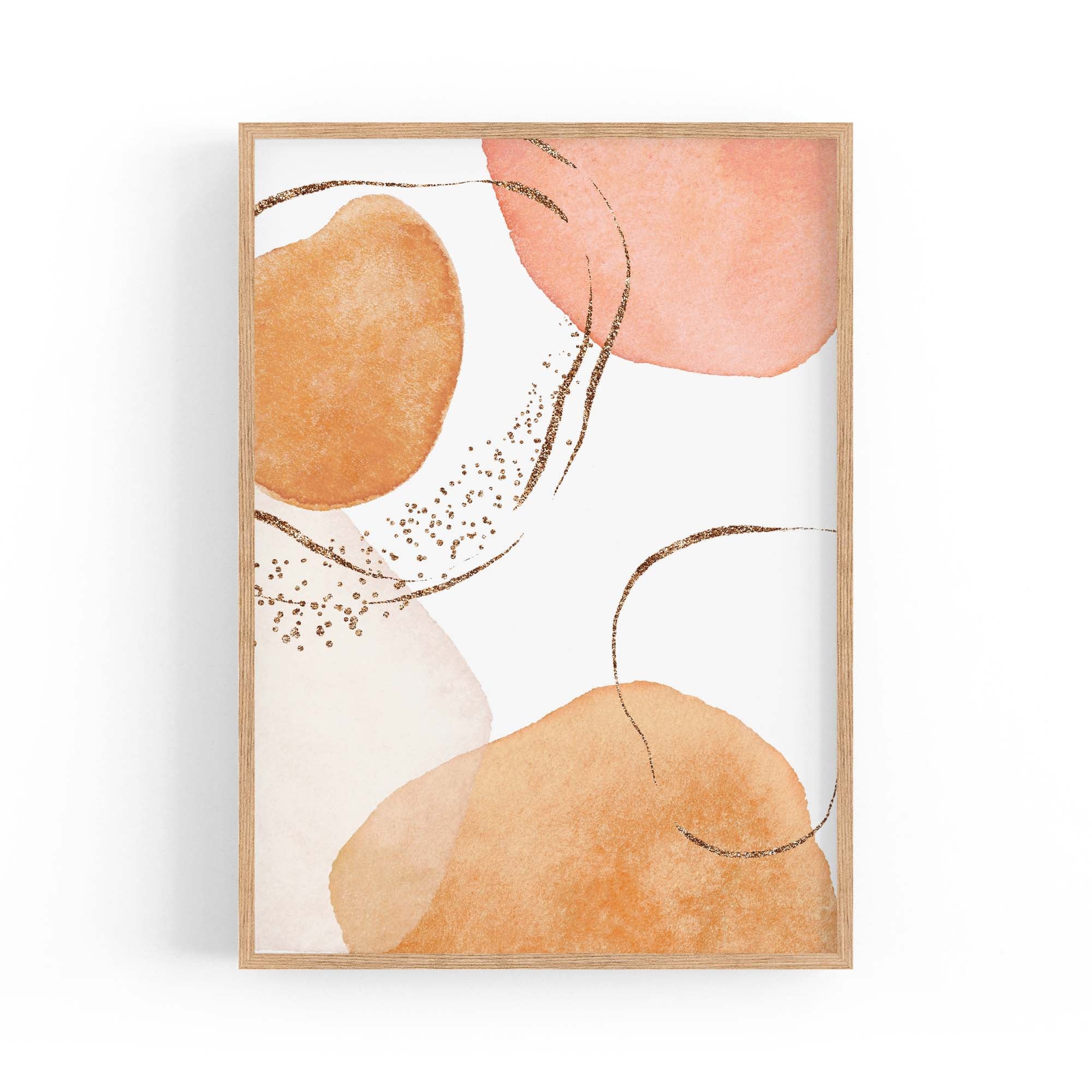 Abstract Modern Watercolour Shapes Painting Wall Art #11