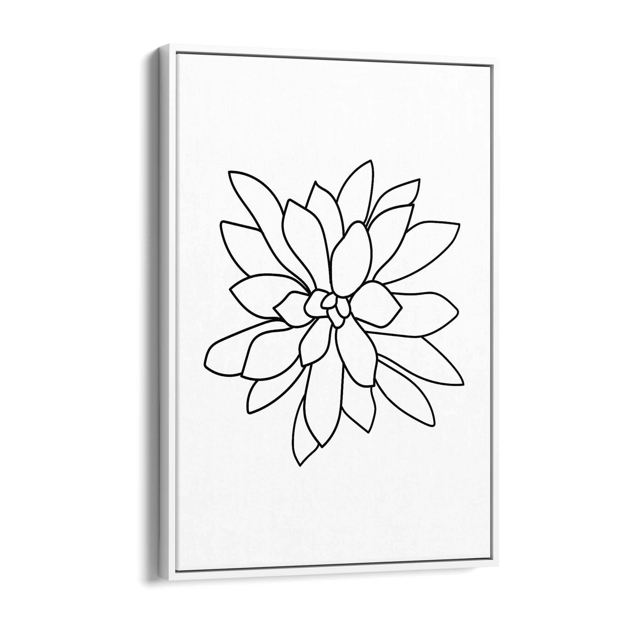 Minimal Flower Line Drawing Abstract Wall Art #5