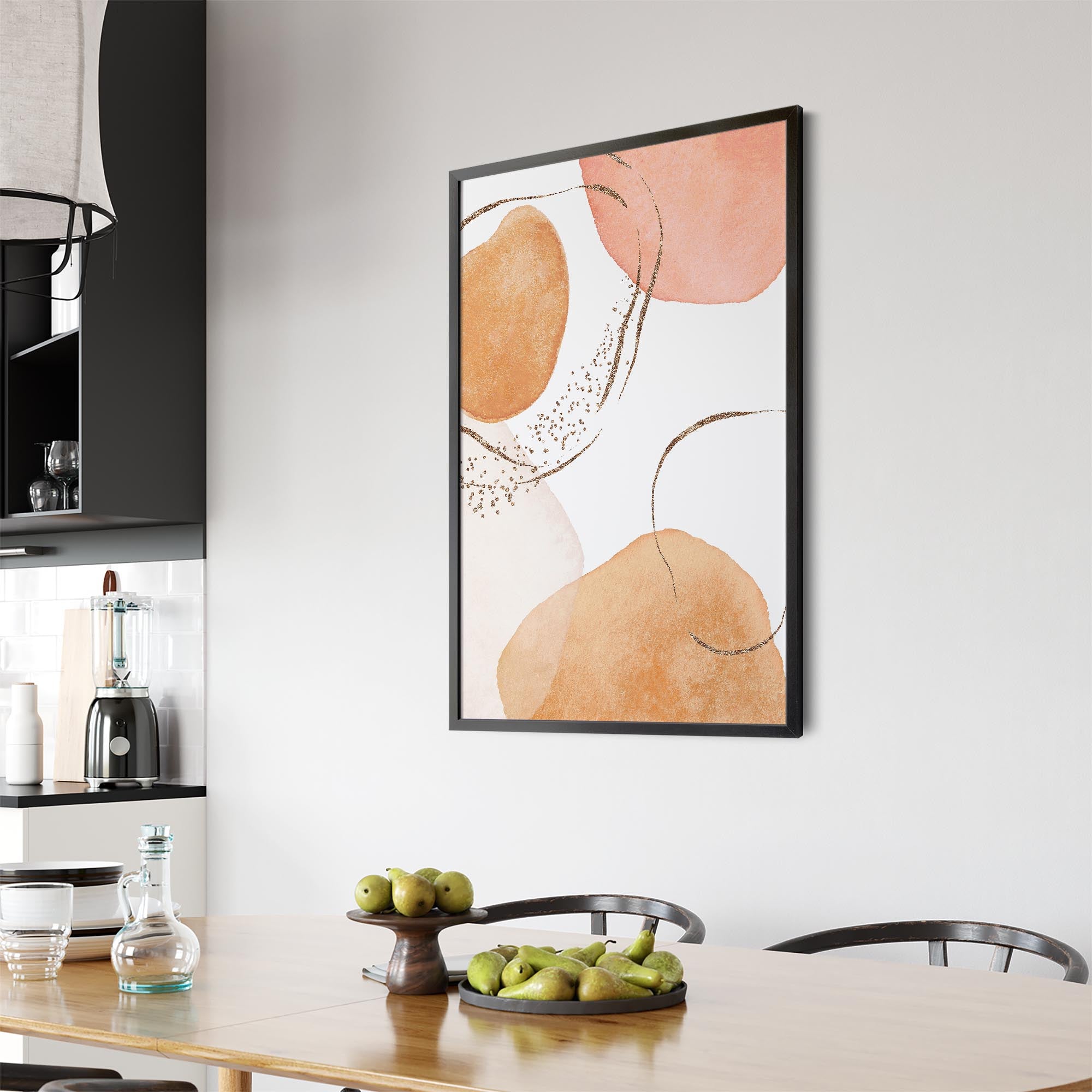 Abstract Modern Watercolour Shapes Painting Wall Art #11