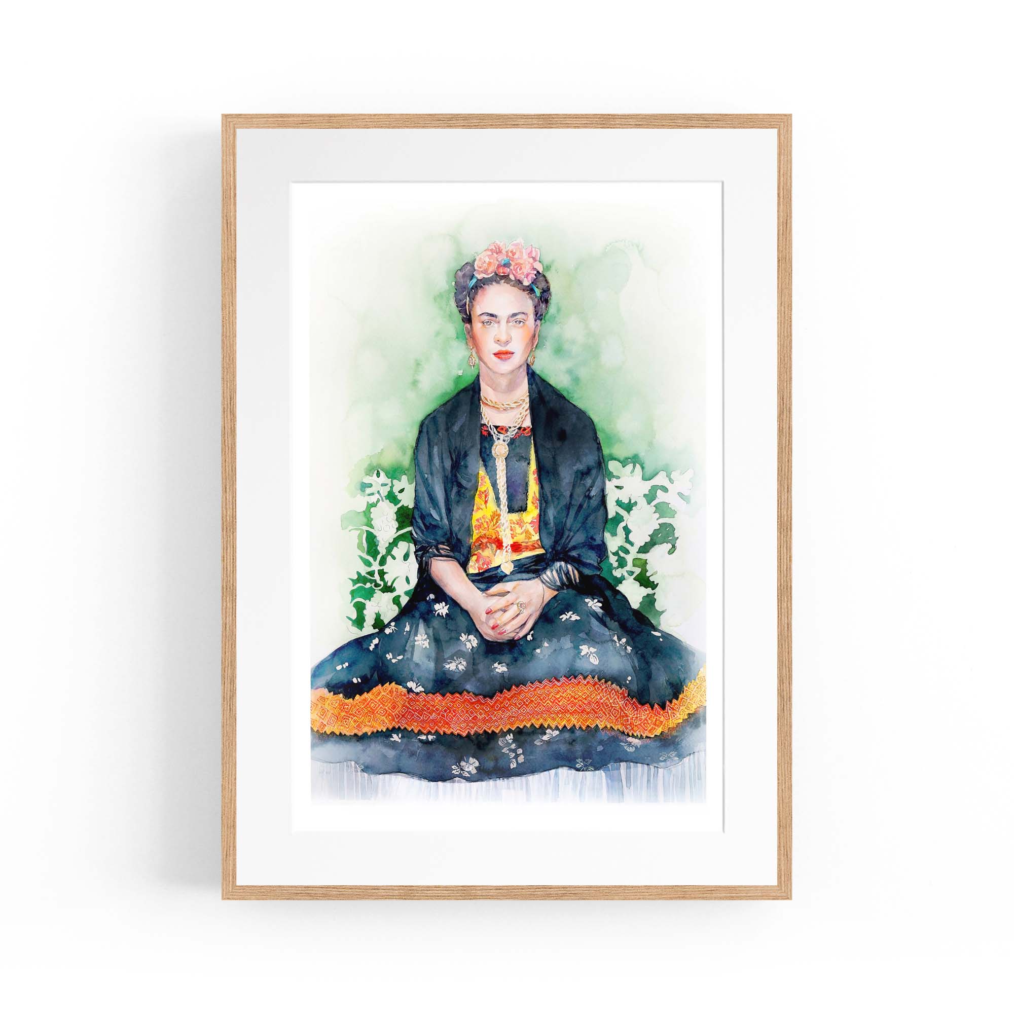 Frida Kahlo Watercolour Painting Fashion Wall Art