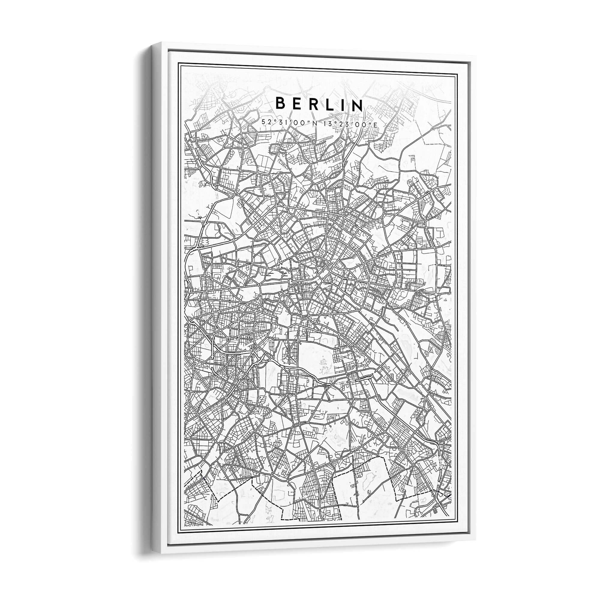 Berlin Germany Minimal Map Travel Wall Art