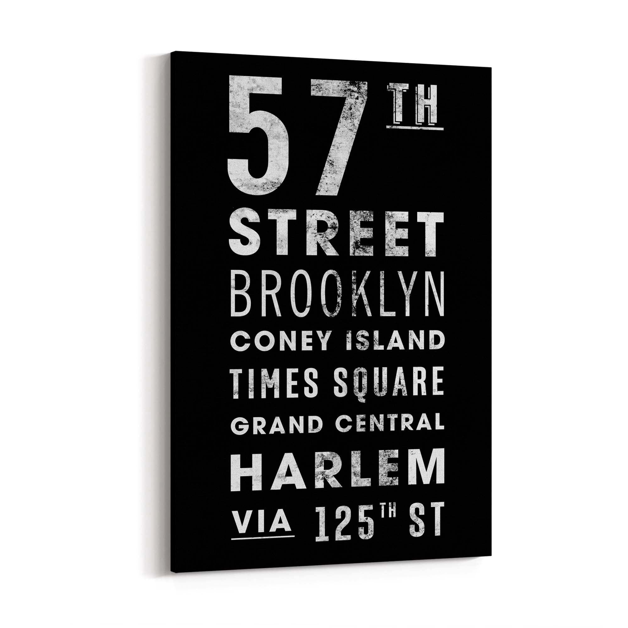 New York, Street Names Sign Urban Wall Art