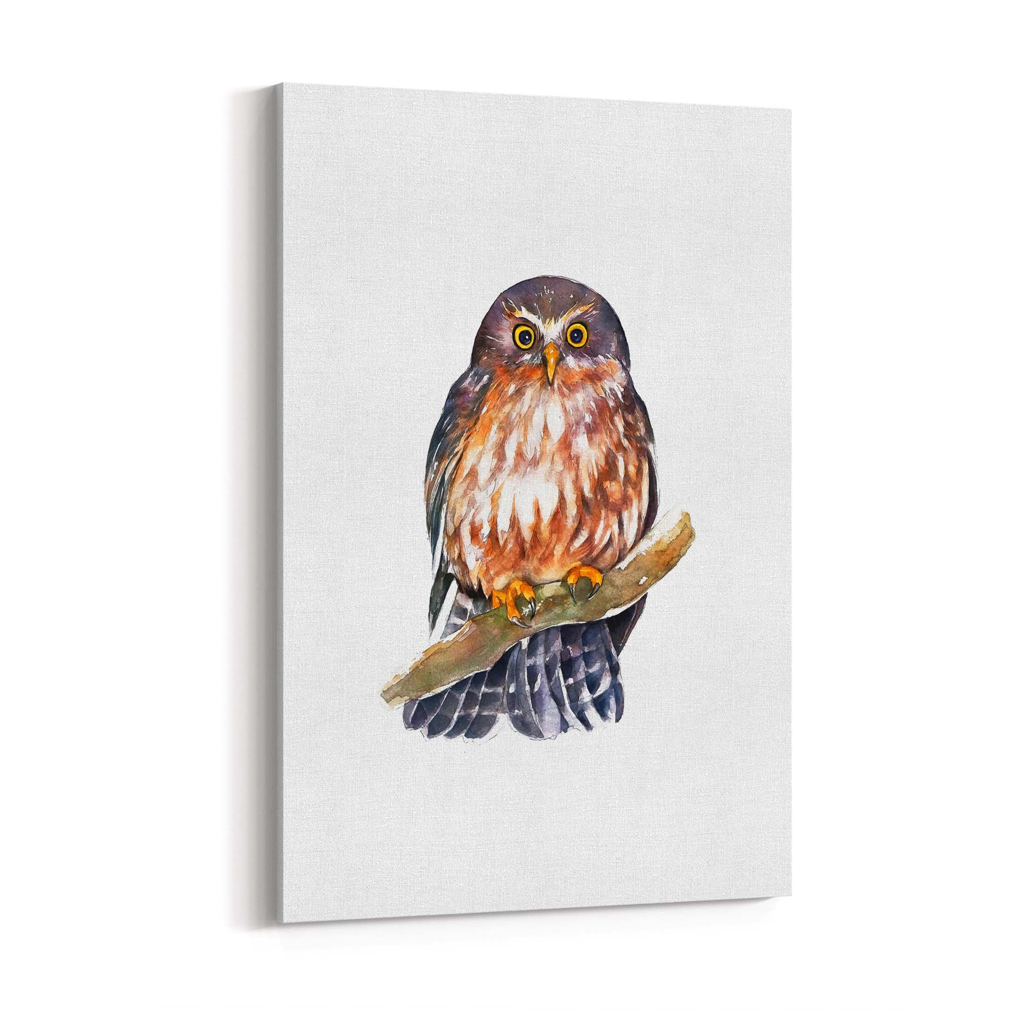 Watercolour Owl Painting Animal Nursery Wall Art