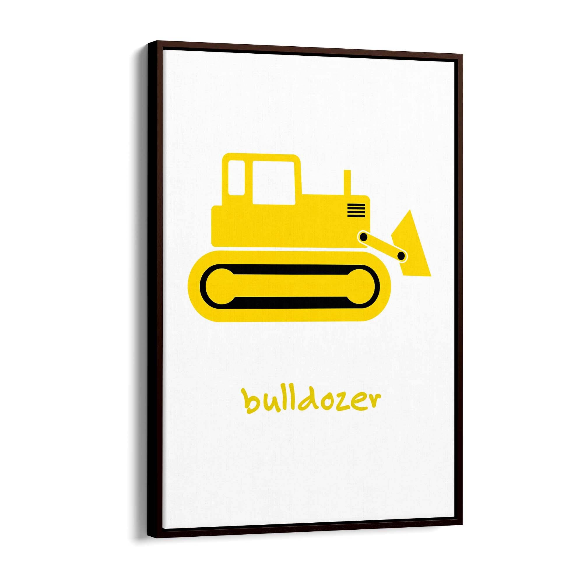 Yellow Digger Boys Bedroom Nursery Wall Art