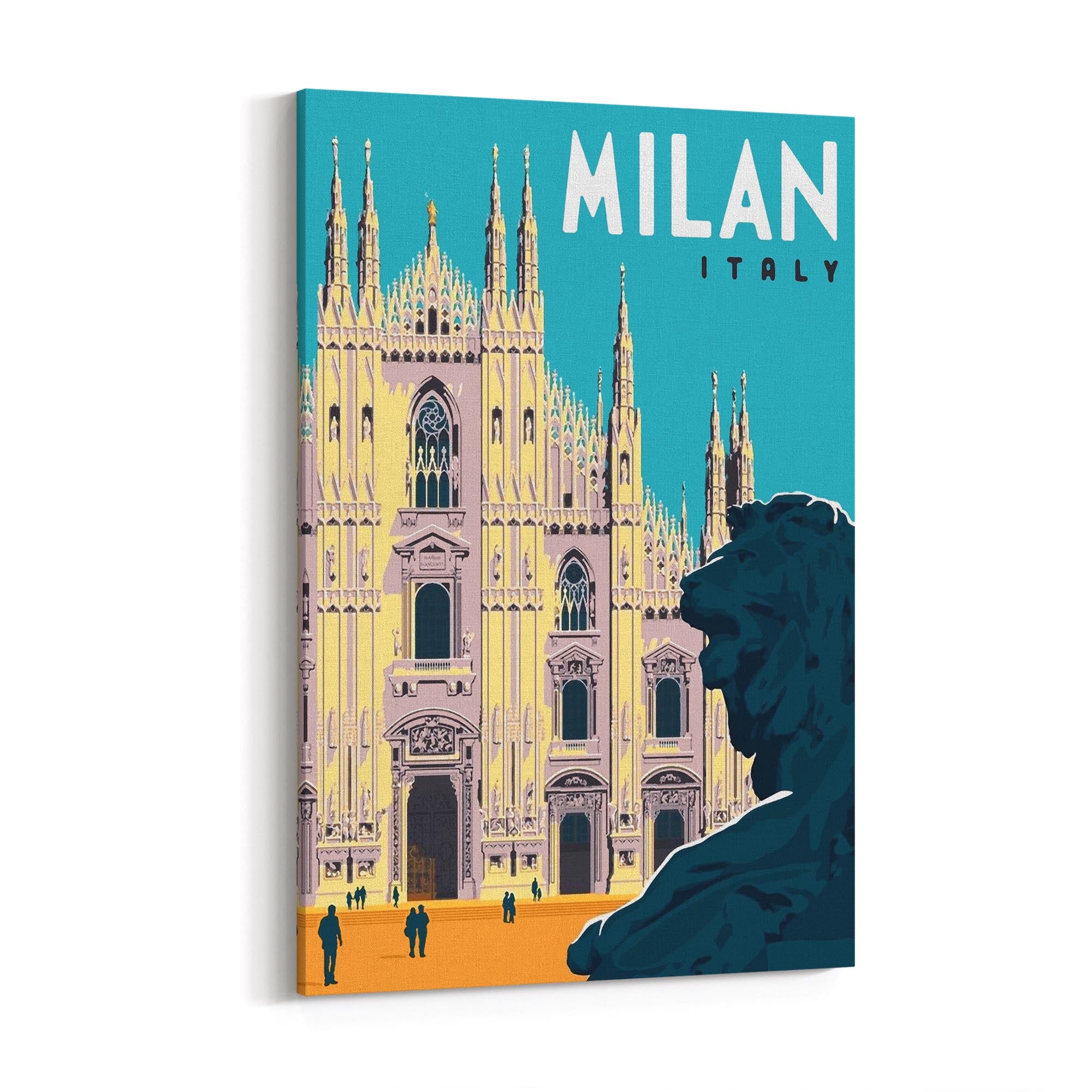 Retro Milan, Italy Travel Advert Wall Art