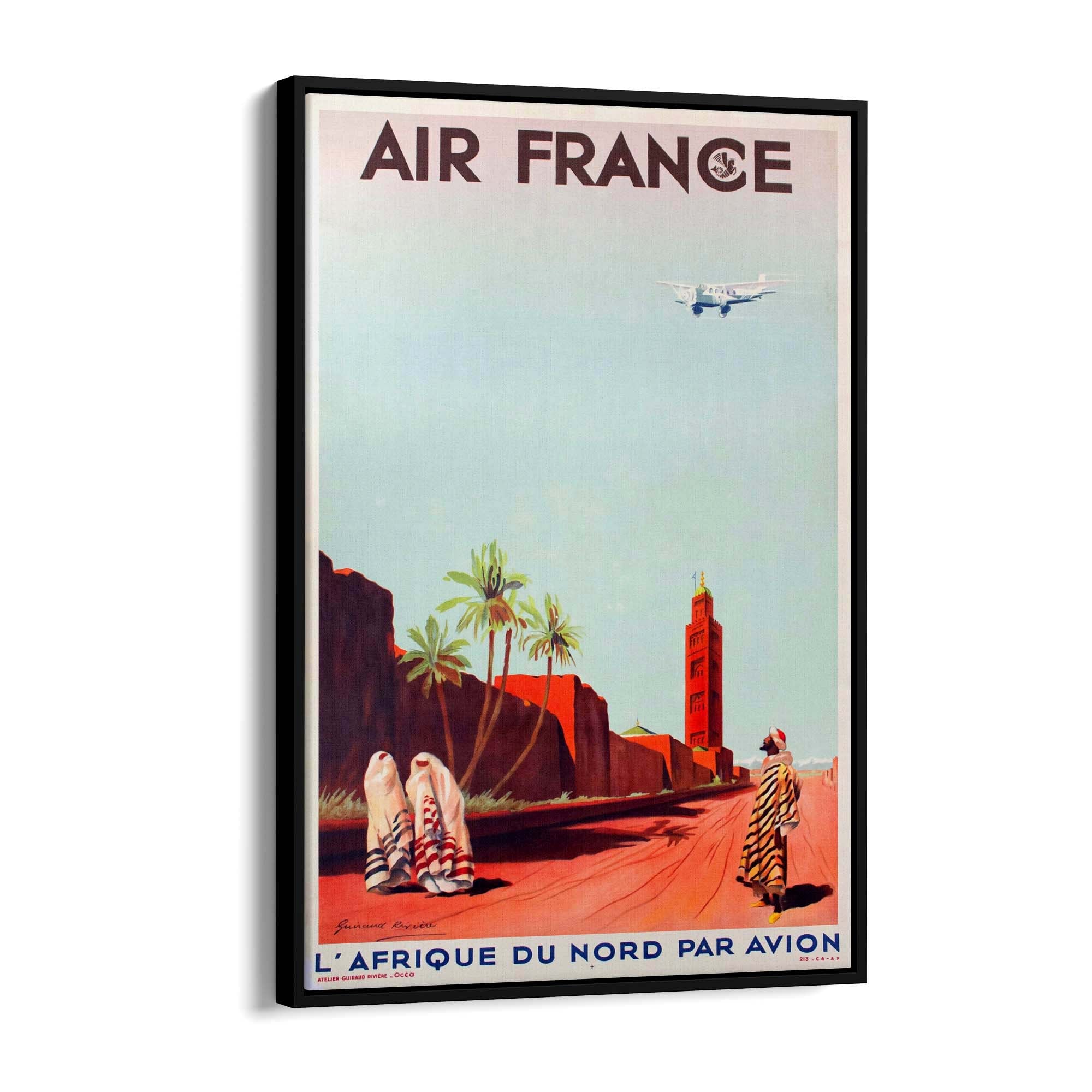 North Africa by Air France Vintage Travel Advert Wall Art