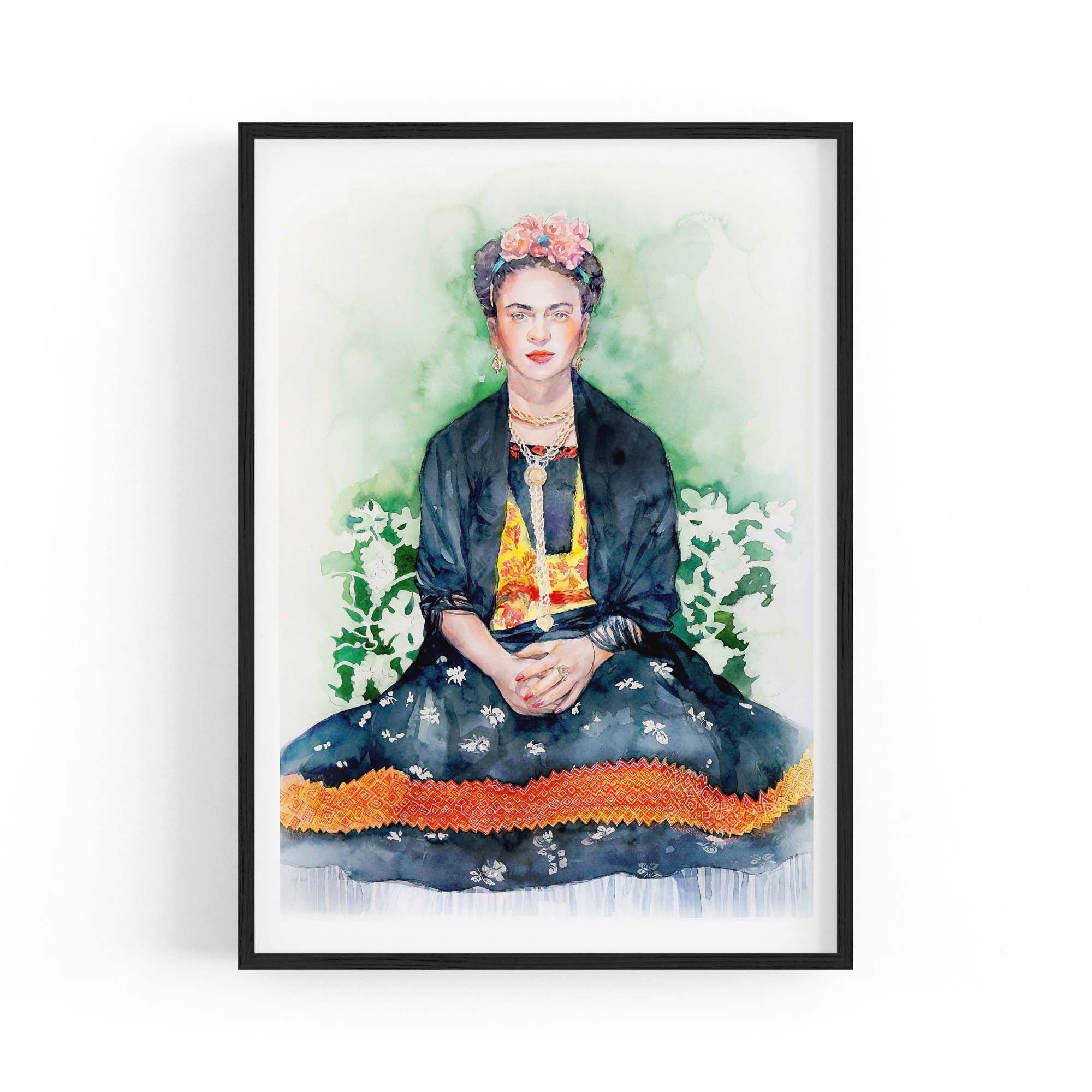 Frida Kahlo Watercolour Painting Fashion Wall Art