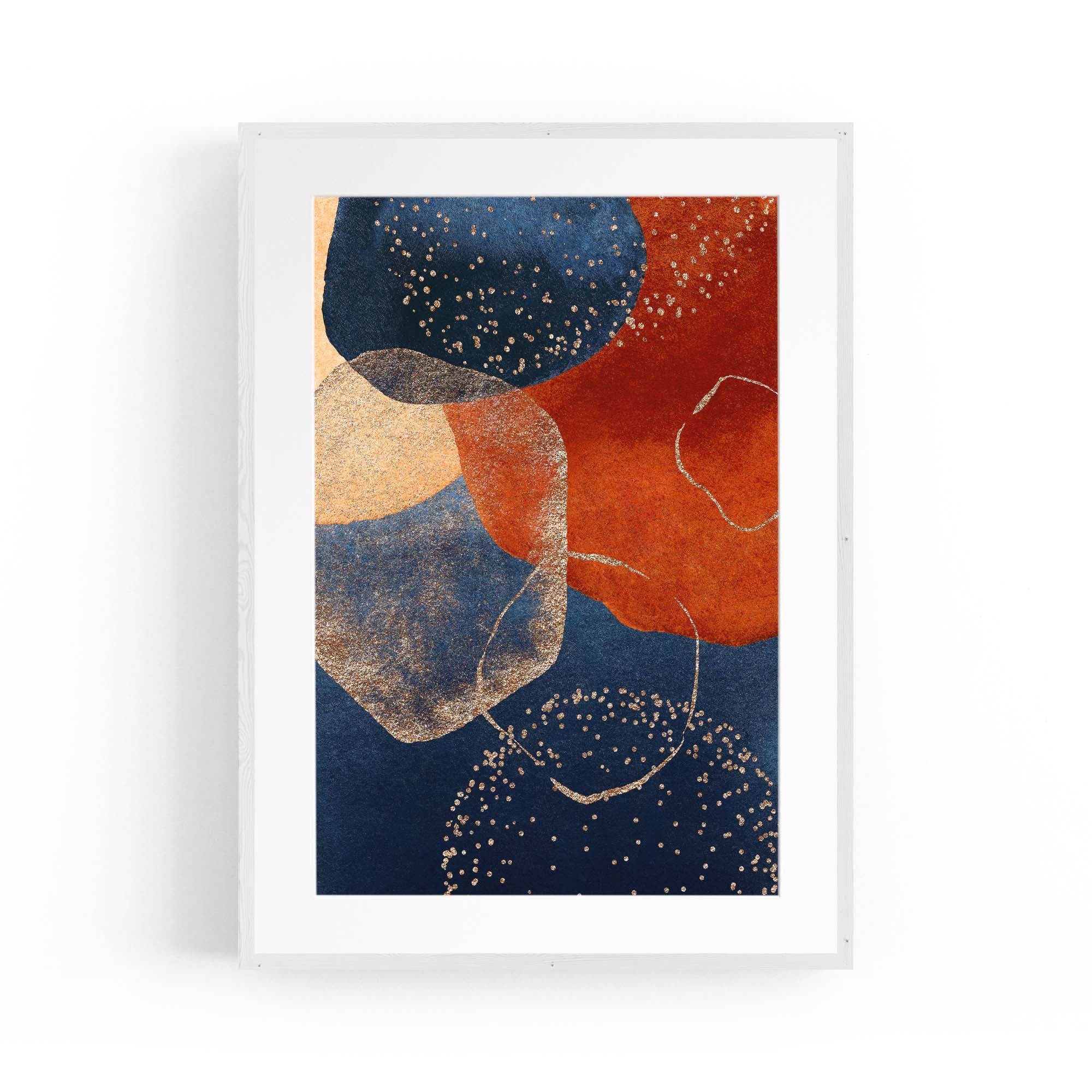 Abstract Modern Watercolour Shapes Painting Wall Art #4