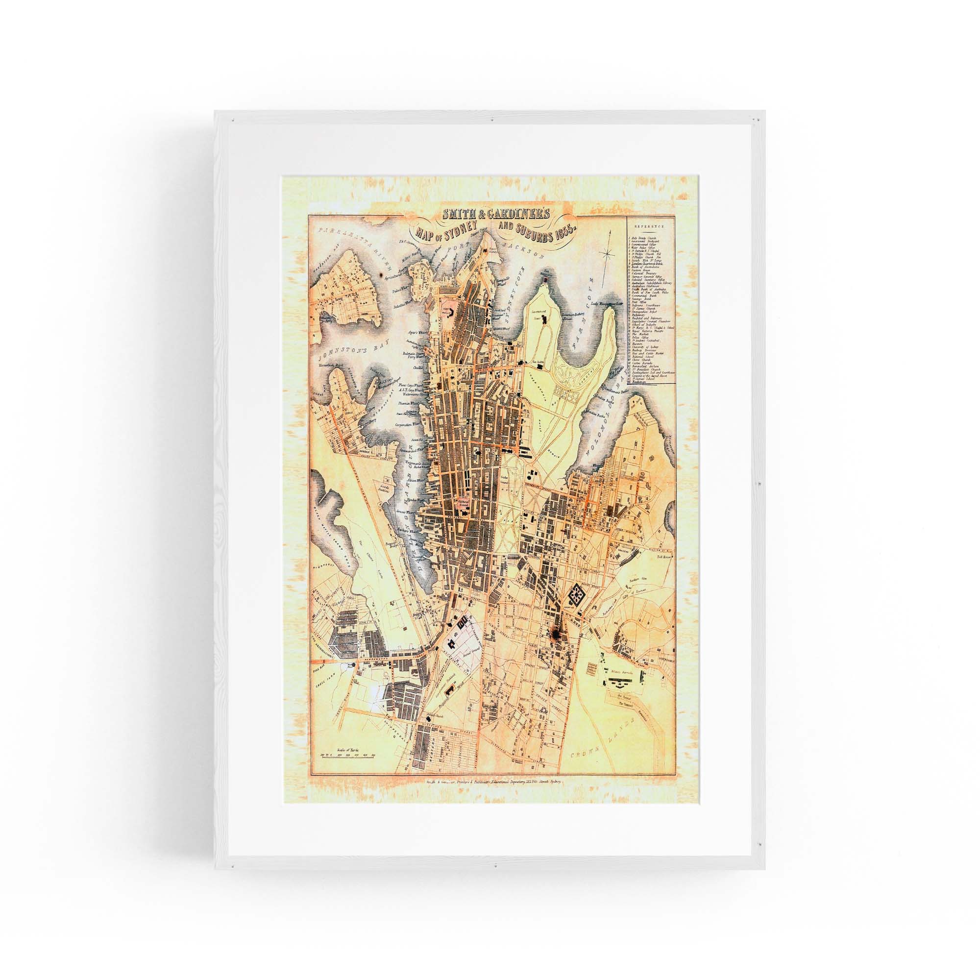 Sydney Vintage Map Australian Old Wall Art #2