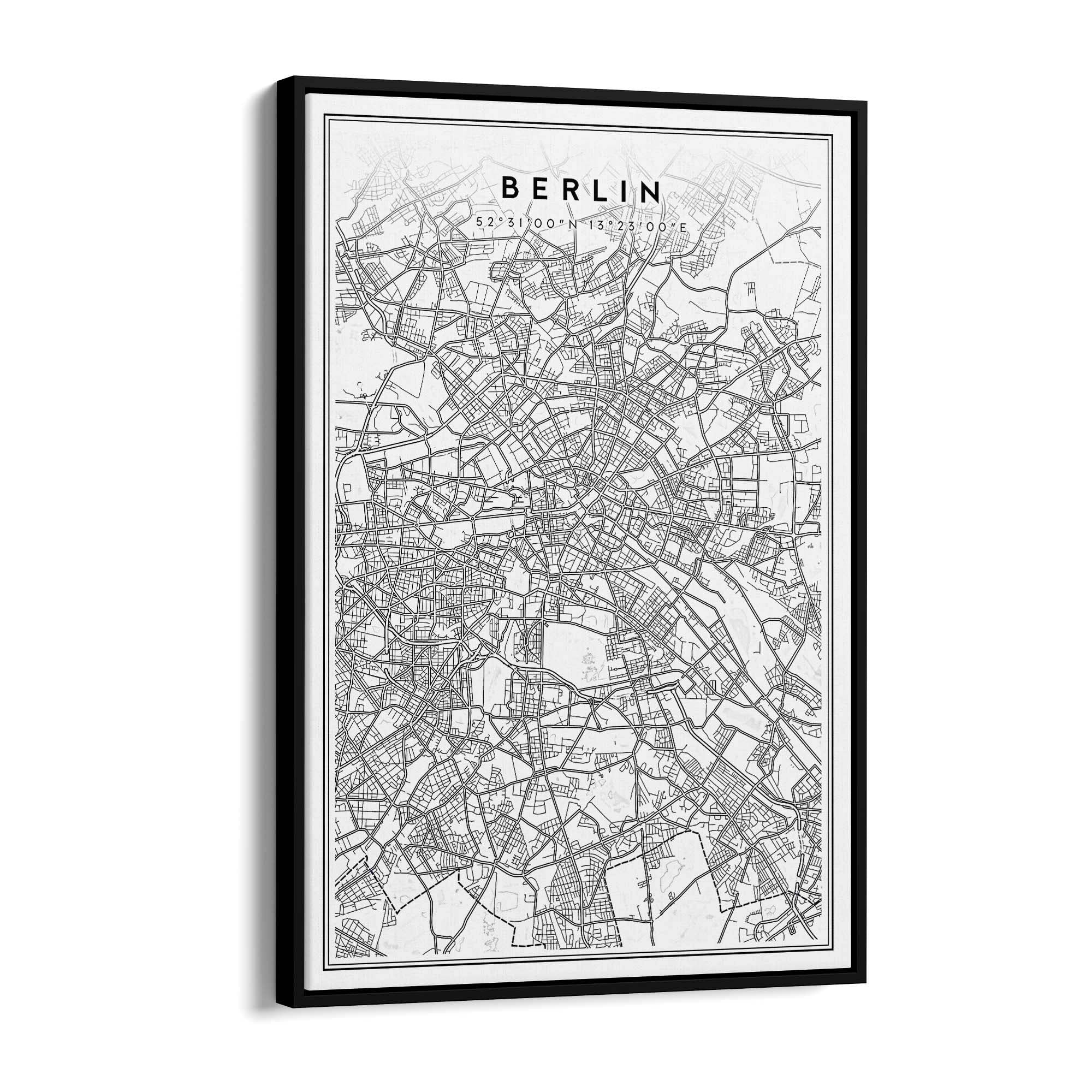 Berlin Germany Minimal Map Travel Wall Art
